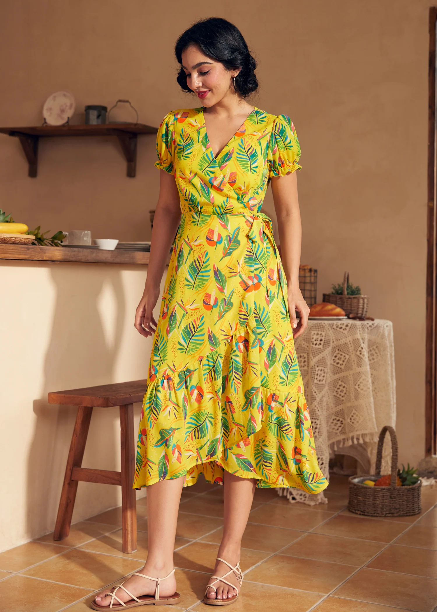 Air of Elegance Wrap Dress - Image 3