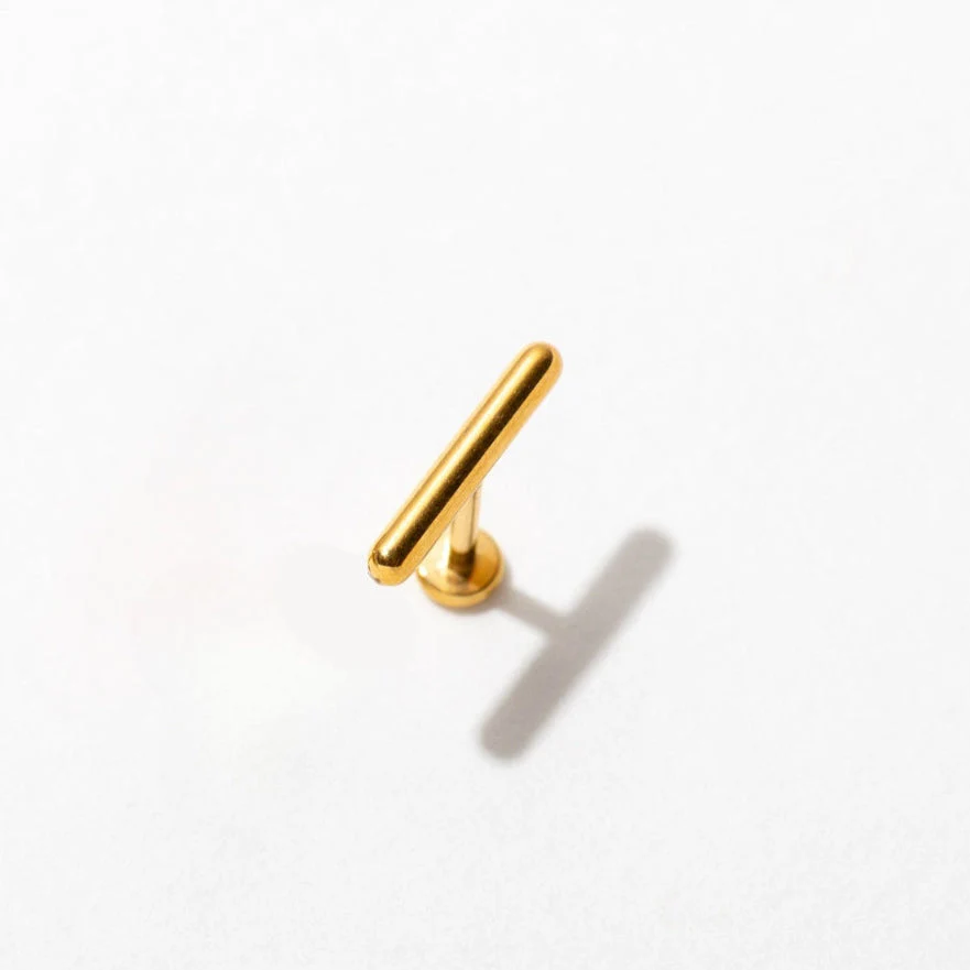 Tiny Bar Flat Back Stud Earrings - Image 5