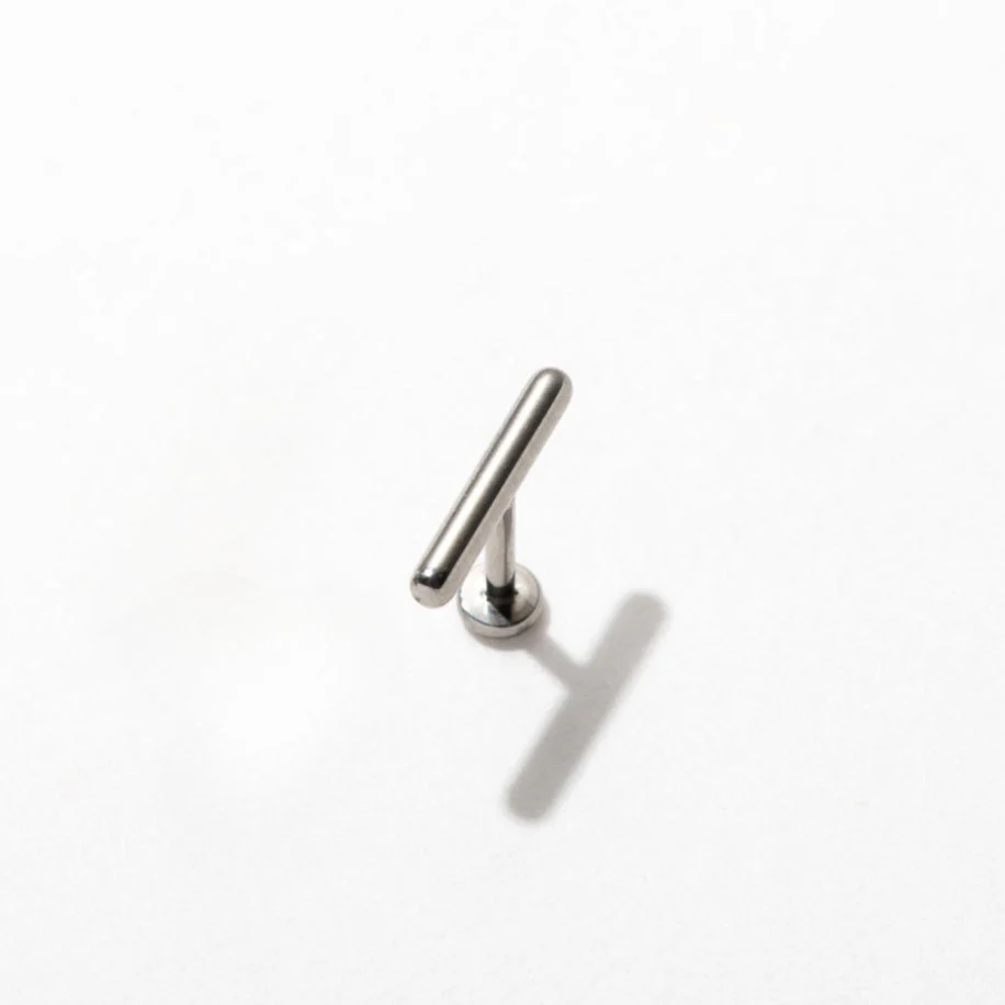 Tiny Bar Flat Back Stud Earrings - Image 6