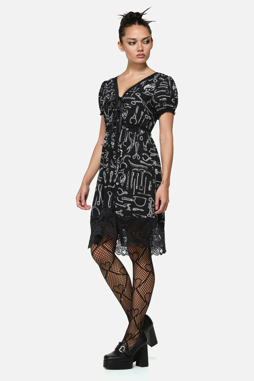 Barbaric Print Goth Dress - Image 6