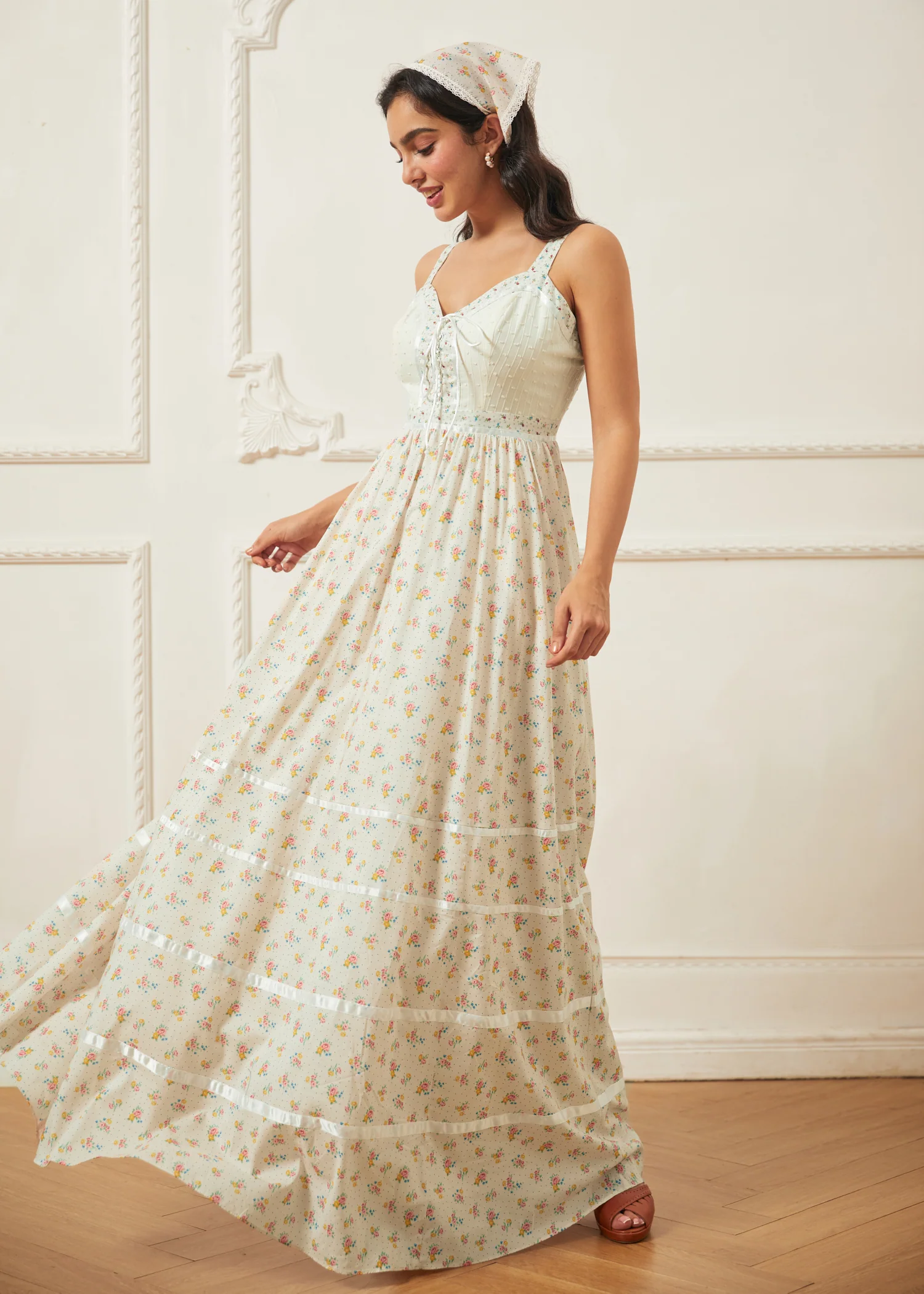 GUNNE SAX for ModCloth Reyna Lace-Up Maxi Dress - Image 10