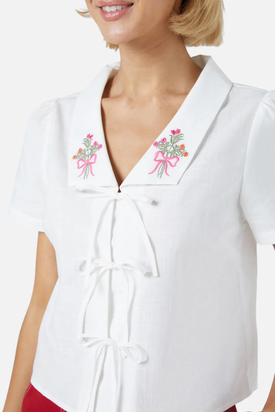 Beautiful Bow Tie Blouse - Image 5