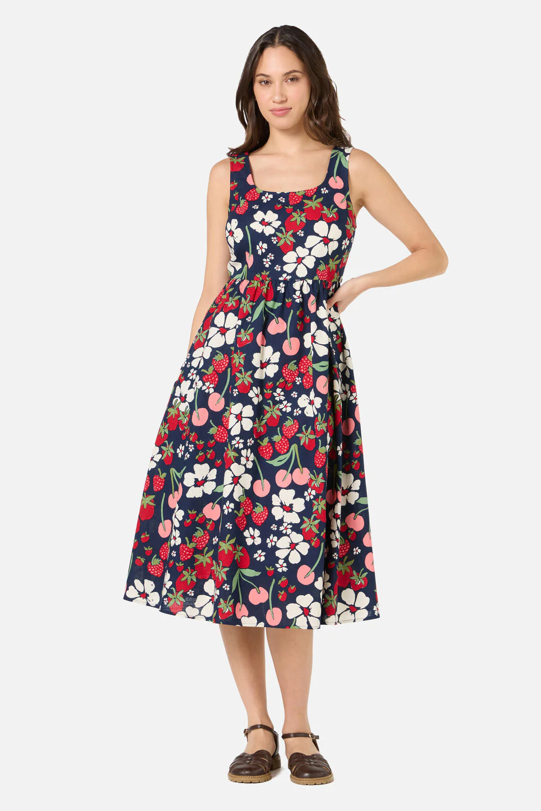 Berries N Cream Midi Dress - Image 3