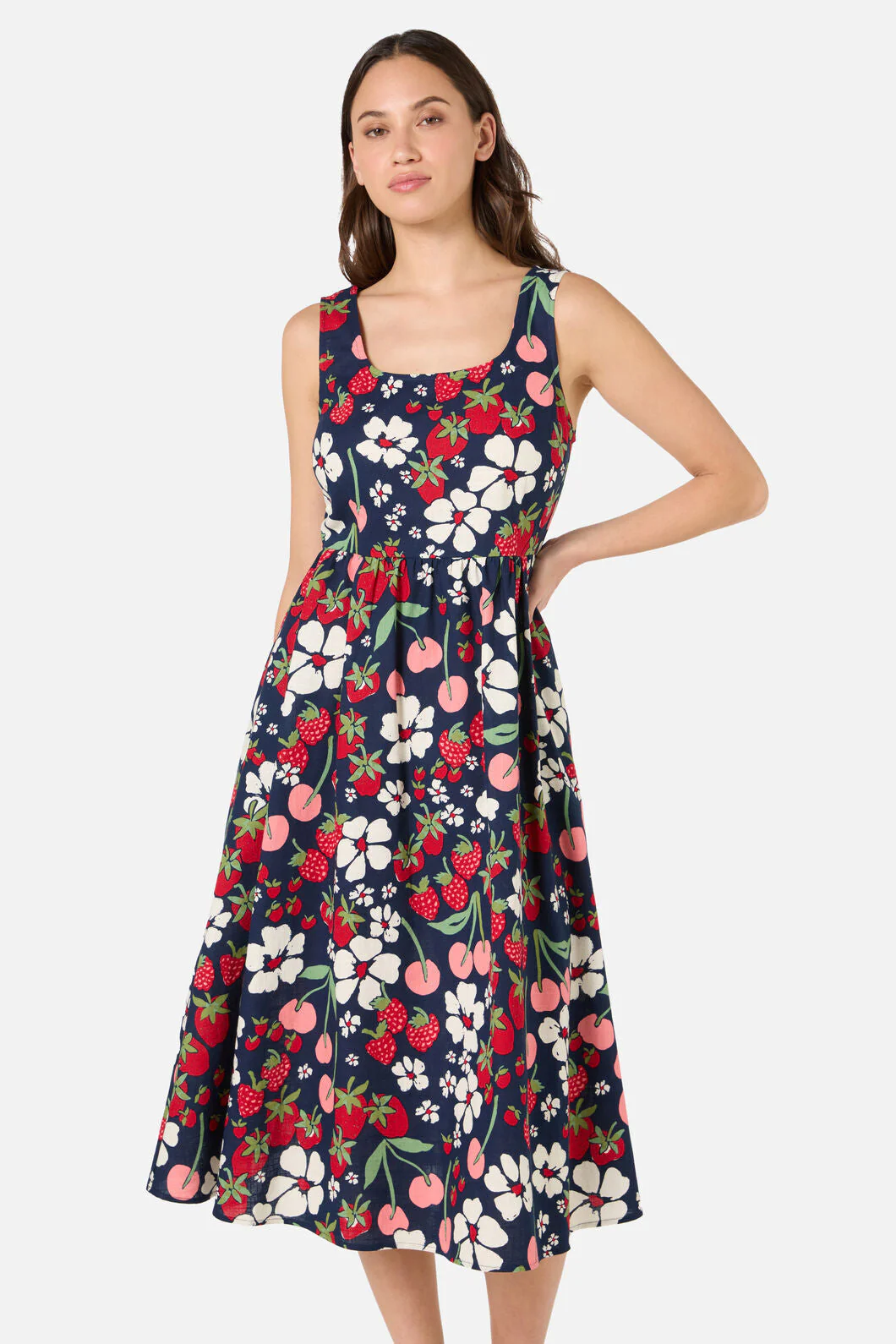 Berries N Cream Midi Dress - Image 6