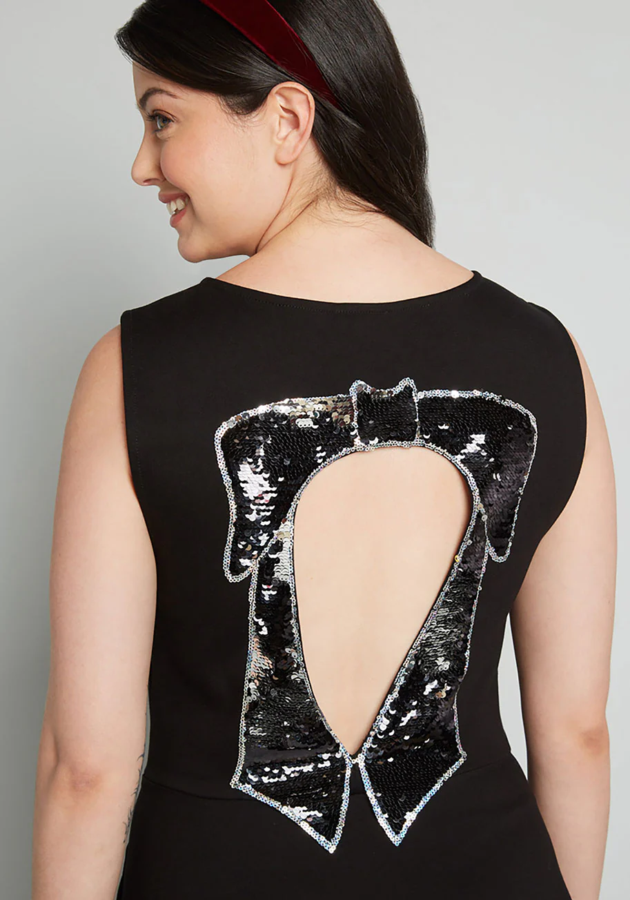 Black Bow Affair Fit And Flare Dress (Final Sale) - Image 3