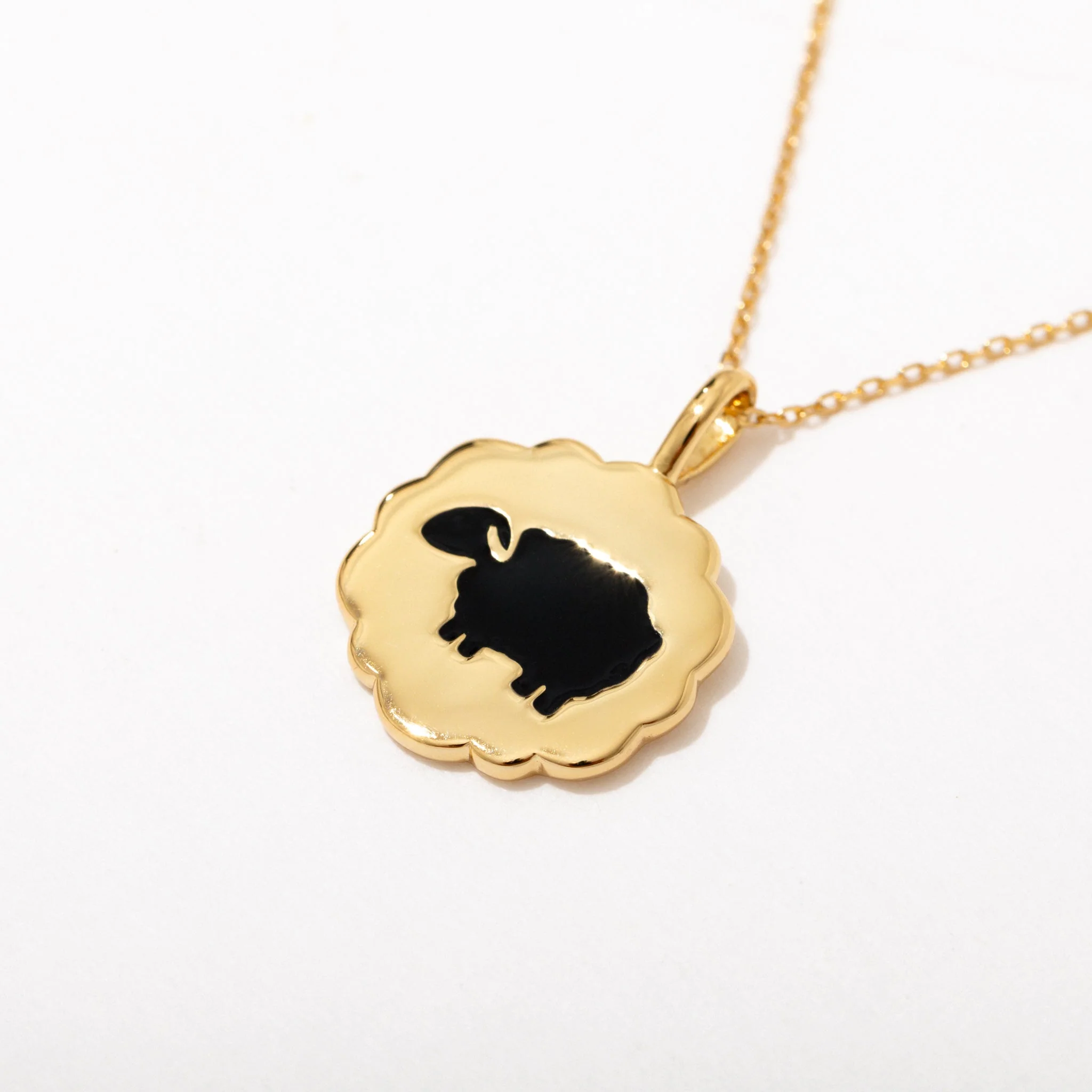 Black Sheep Coin Pendant Necklace - Image 3