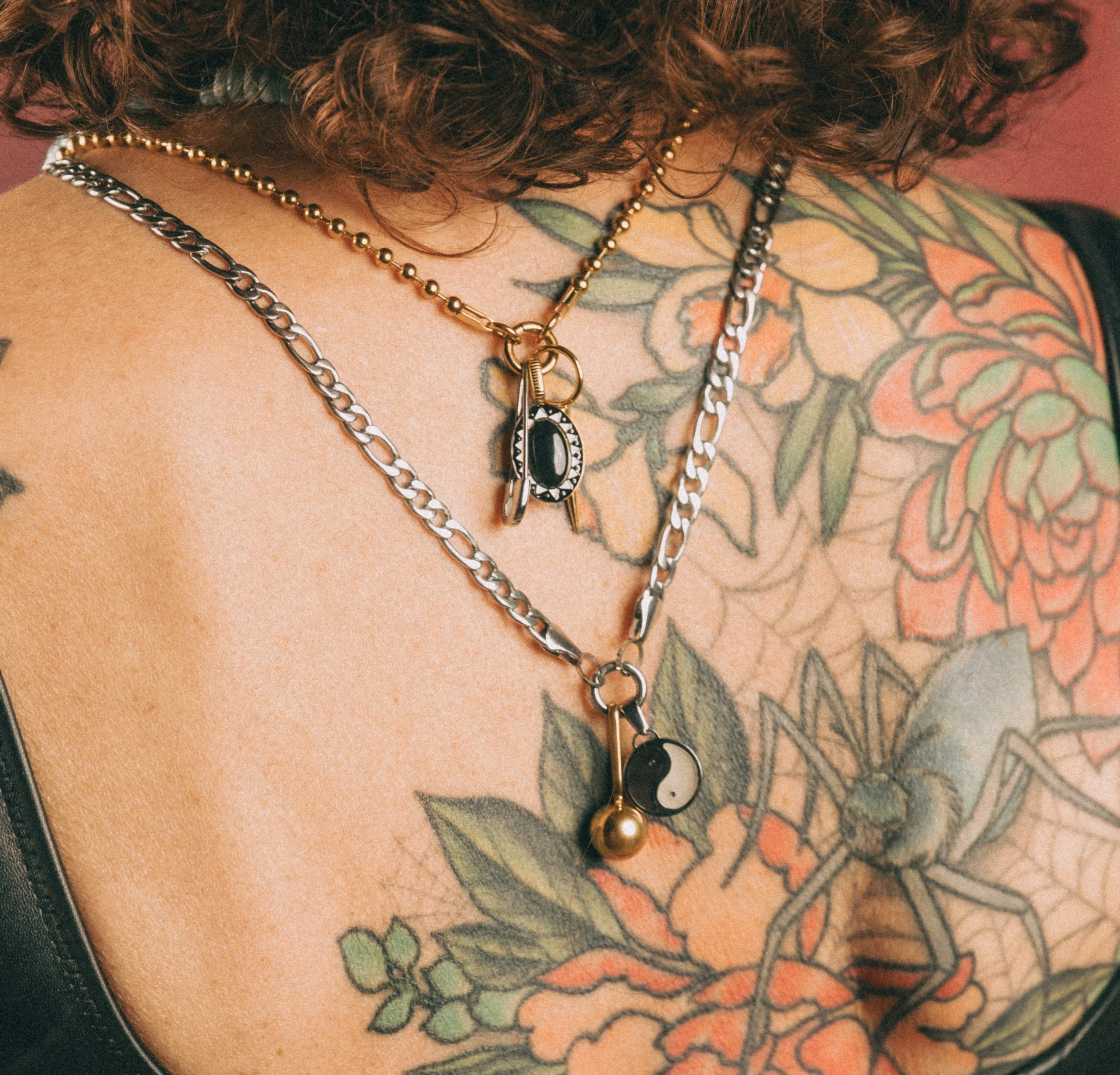 Black Stone Necklace Charm - Image 3