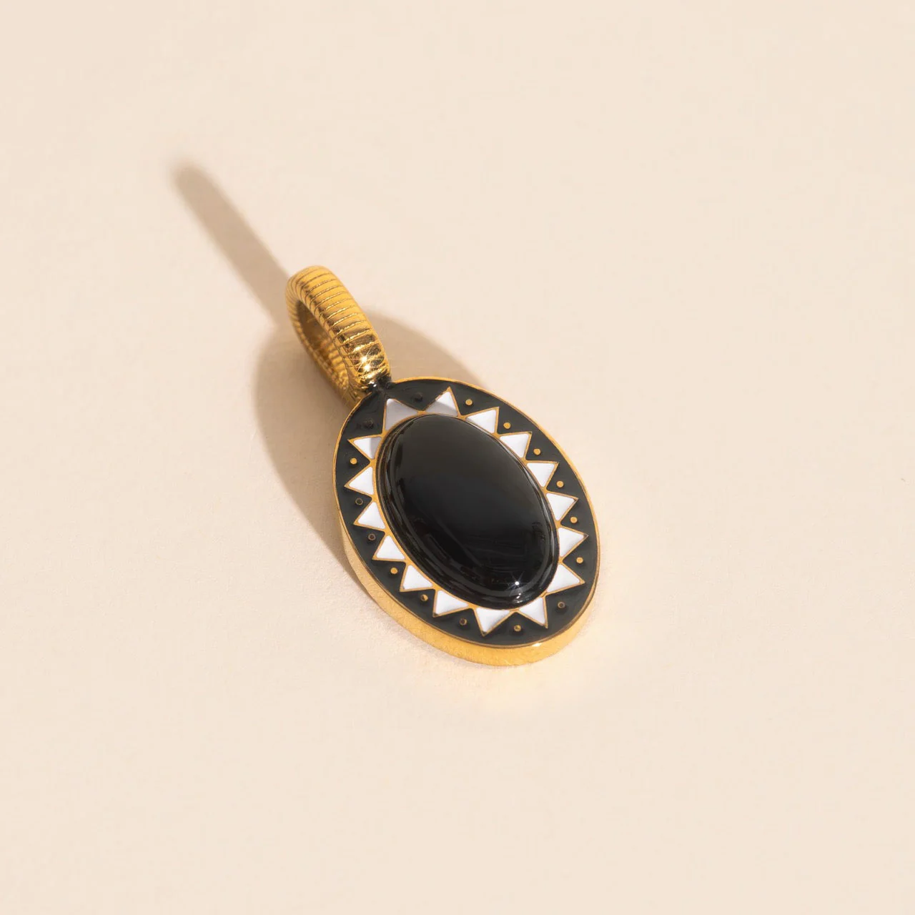 Black Stone Necklace Charm - Image 4
