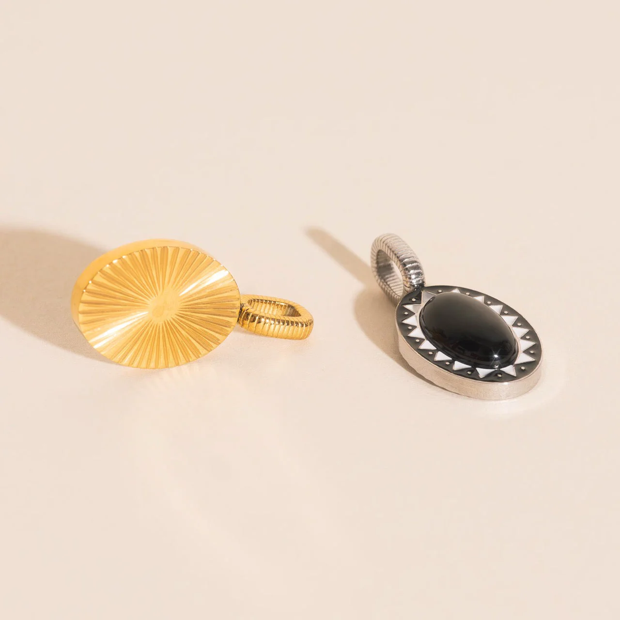 Black Stone Necklace Charm - Image 5