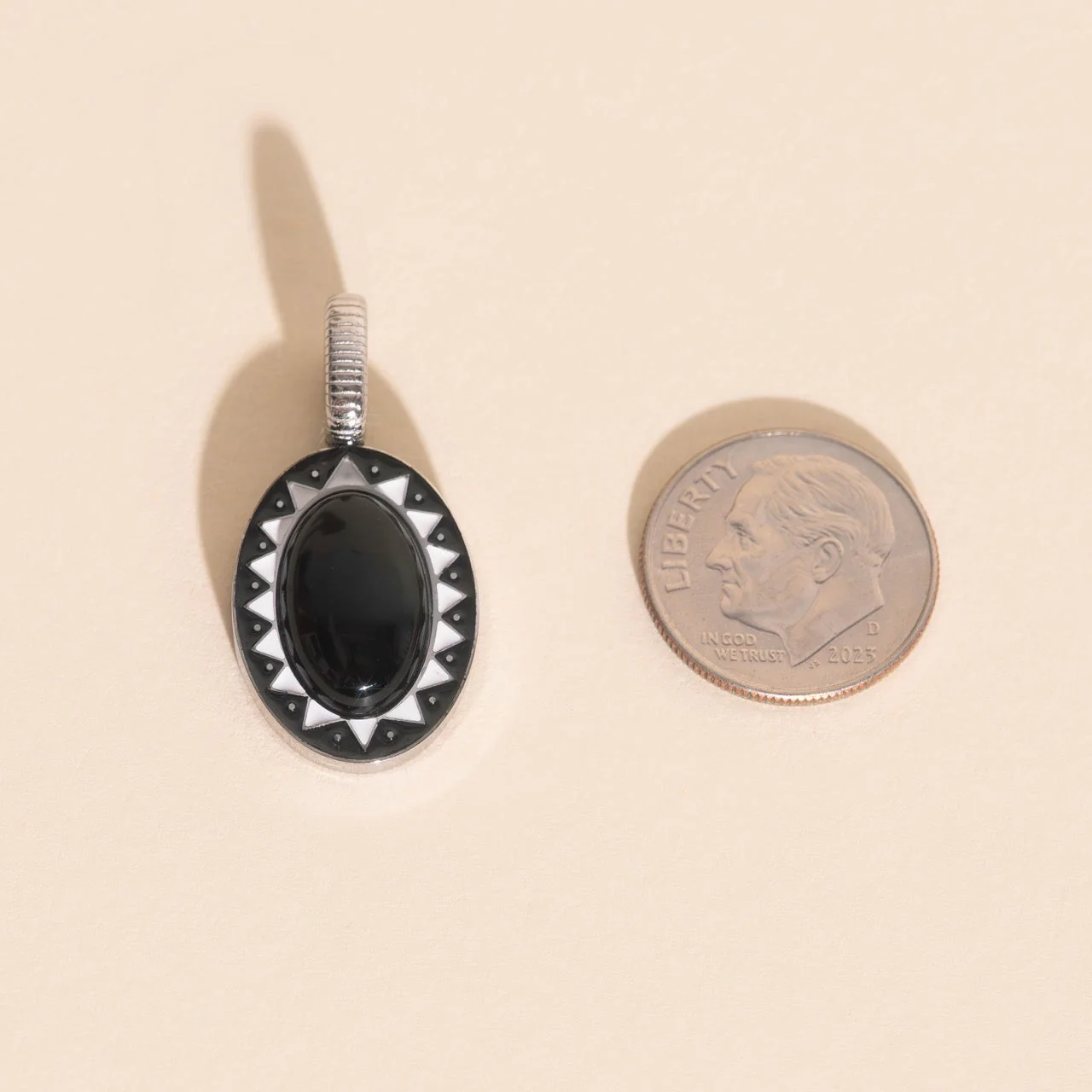 Black Stone Necklace Charm - Image 8
