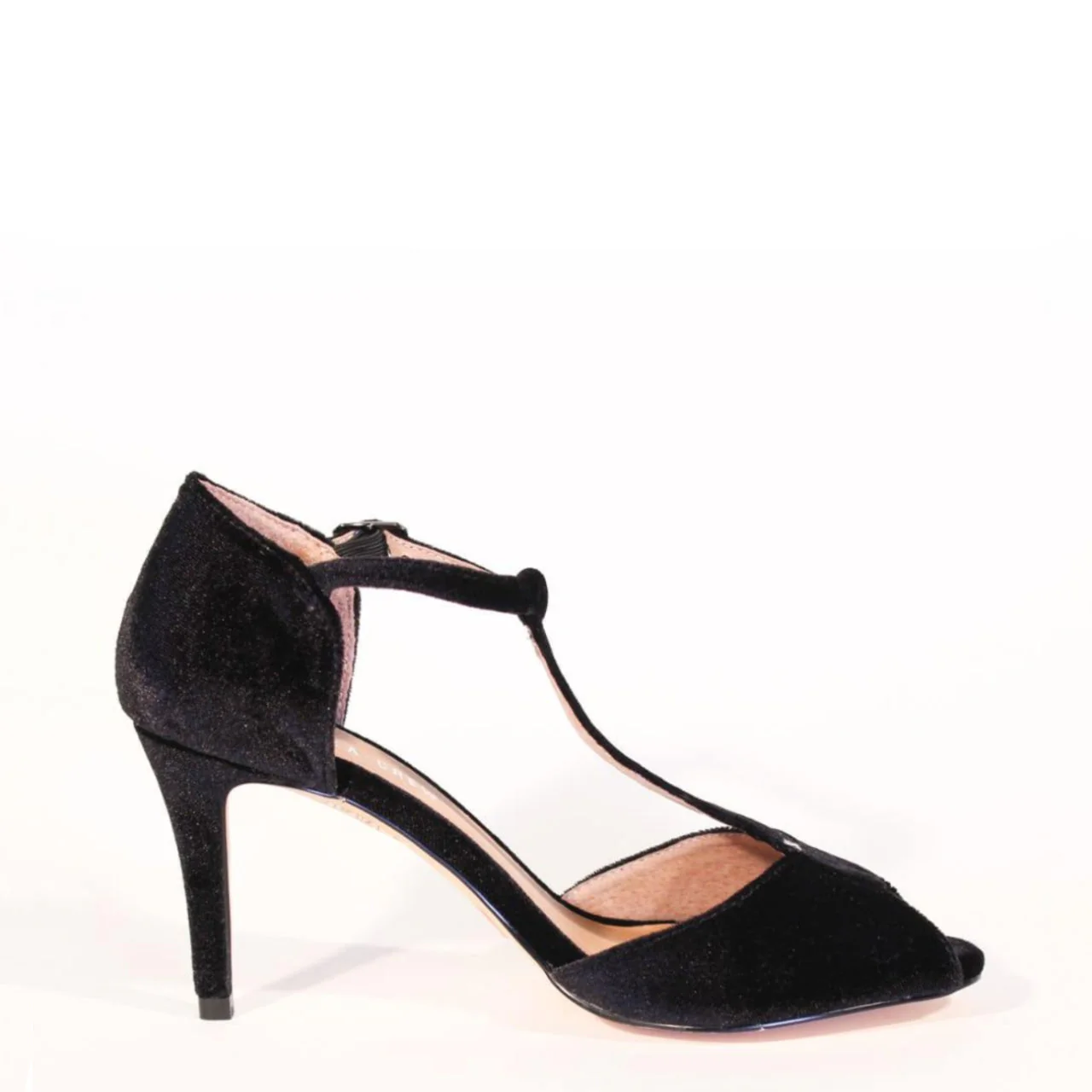 Blondie T-Strap Velvet Heels - Image 17