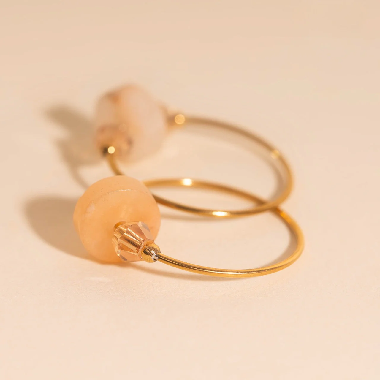 Blush Trio Huggie Hoop Charms - Image 5