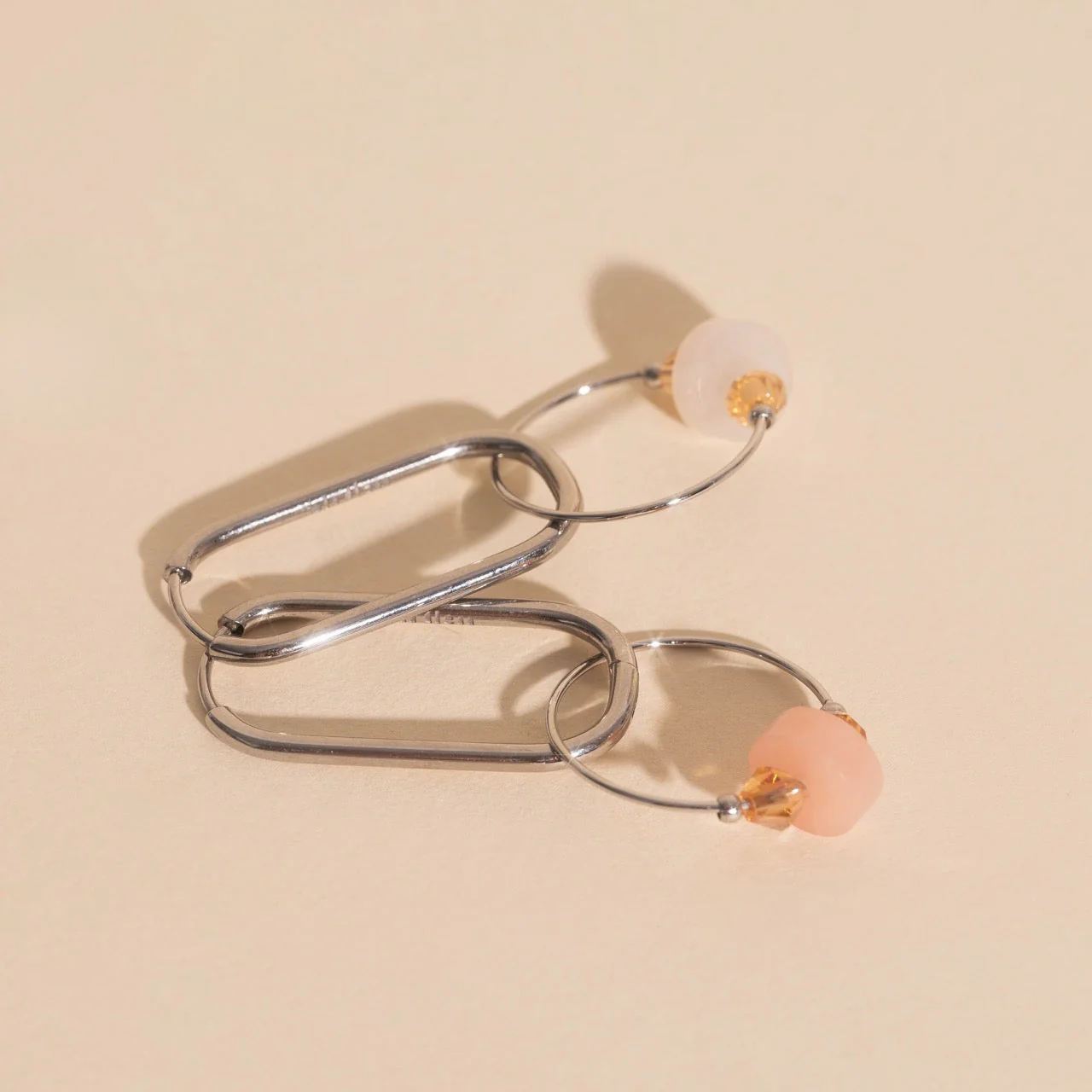 Blush Trio Huggie Hoop Charms - Image 7