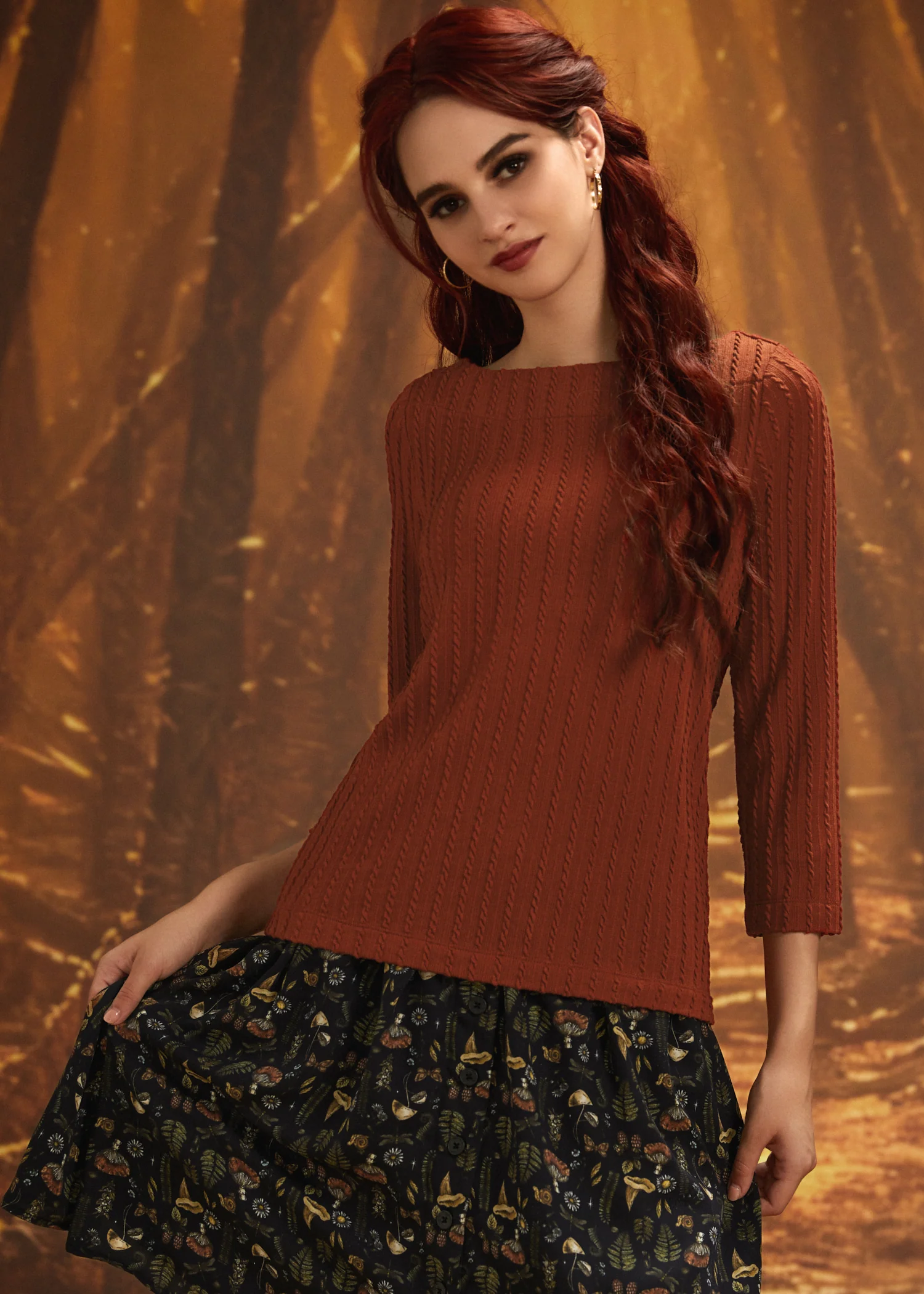 A Crisp Autumn Breeze Boatneck Top - Image 2