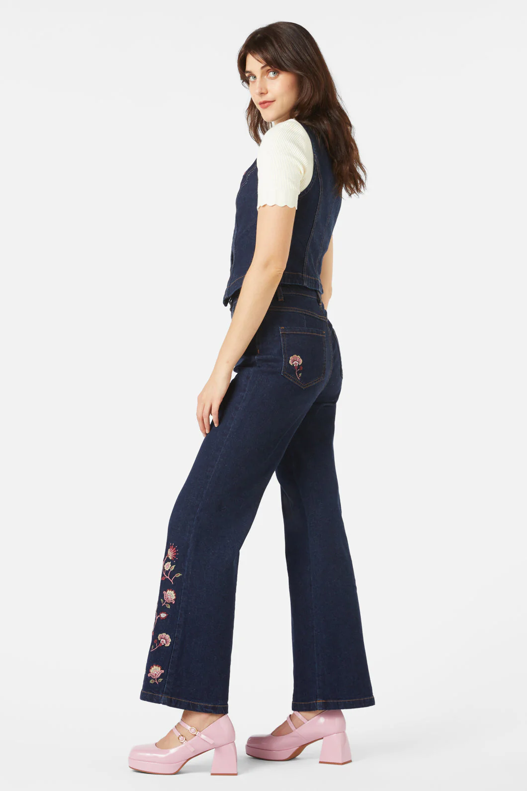 Boho Paisley Embroidered Vest - Image 3