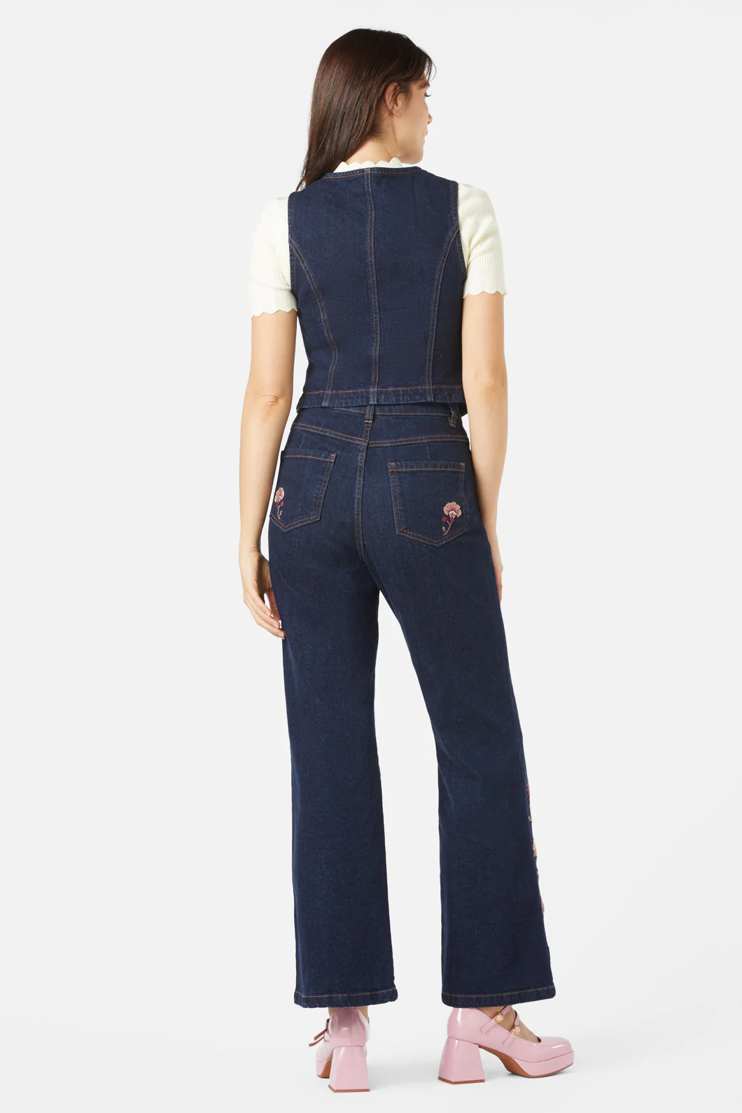 Boho Paisley Embroidered Vest - Image 4