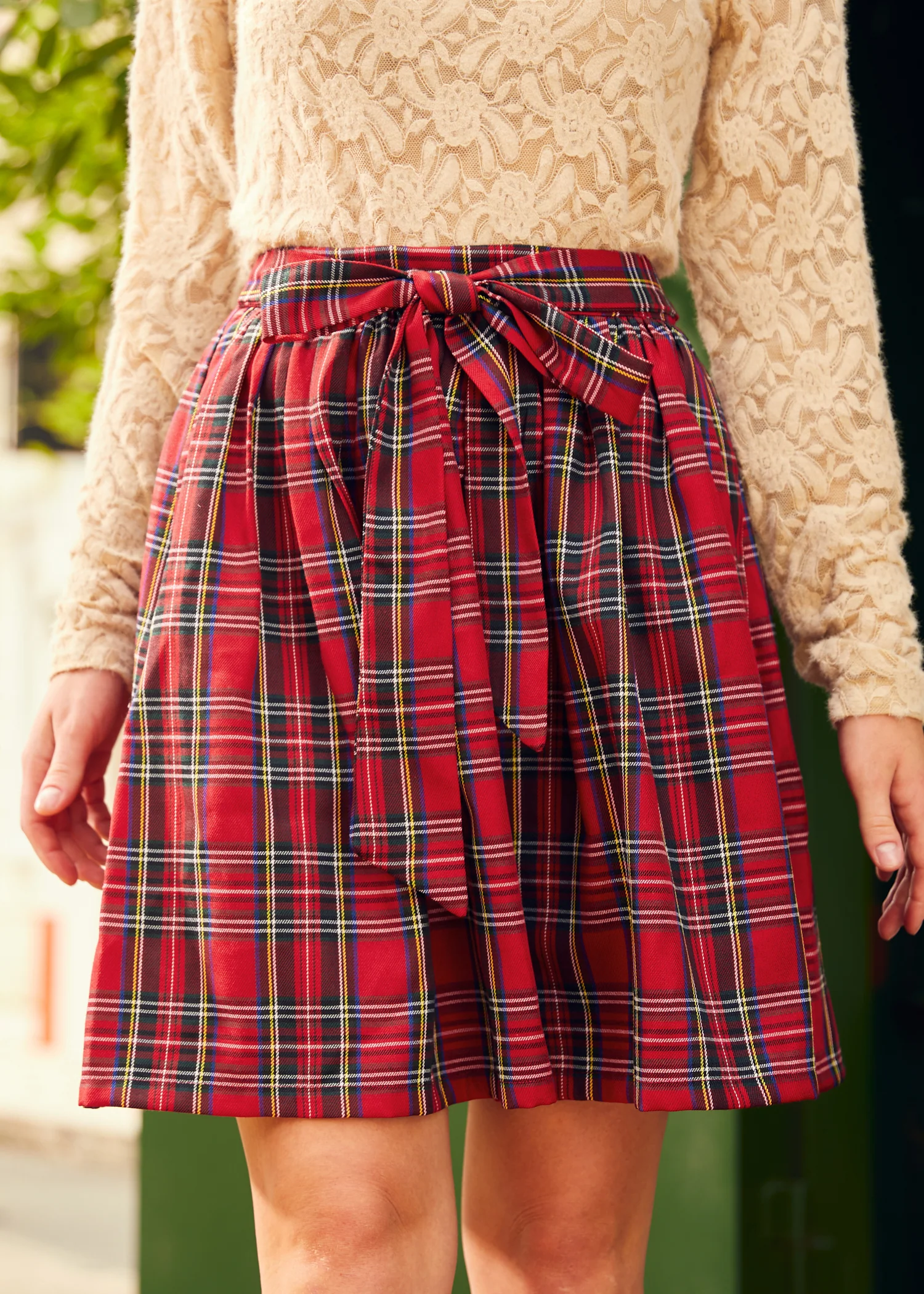 Charmed I'm Sure Bow Dirndl Skirt