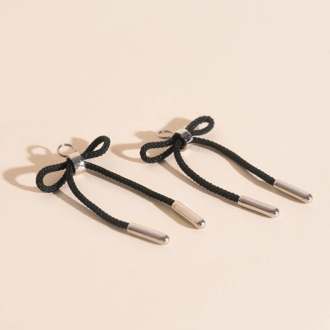 Bowtie Chunky Huggie Hoop Charms - Image 5