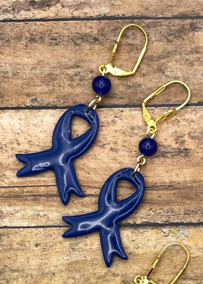 Cancer Awareness Ribbon Earrings - Image 4
