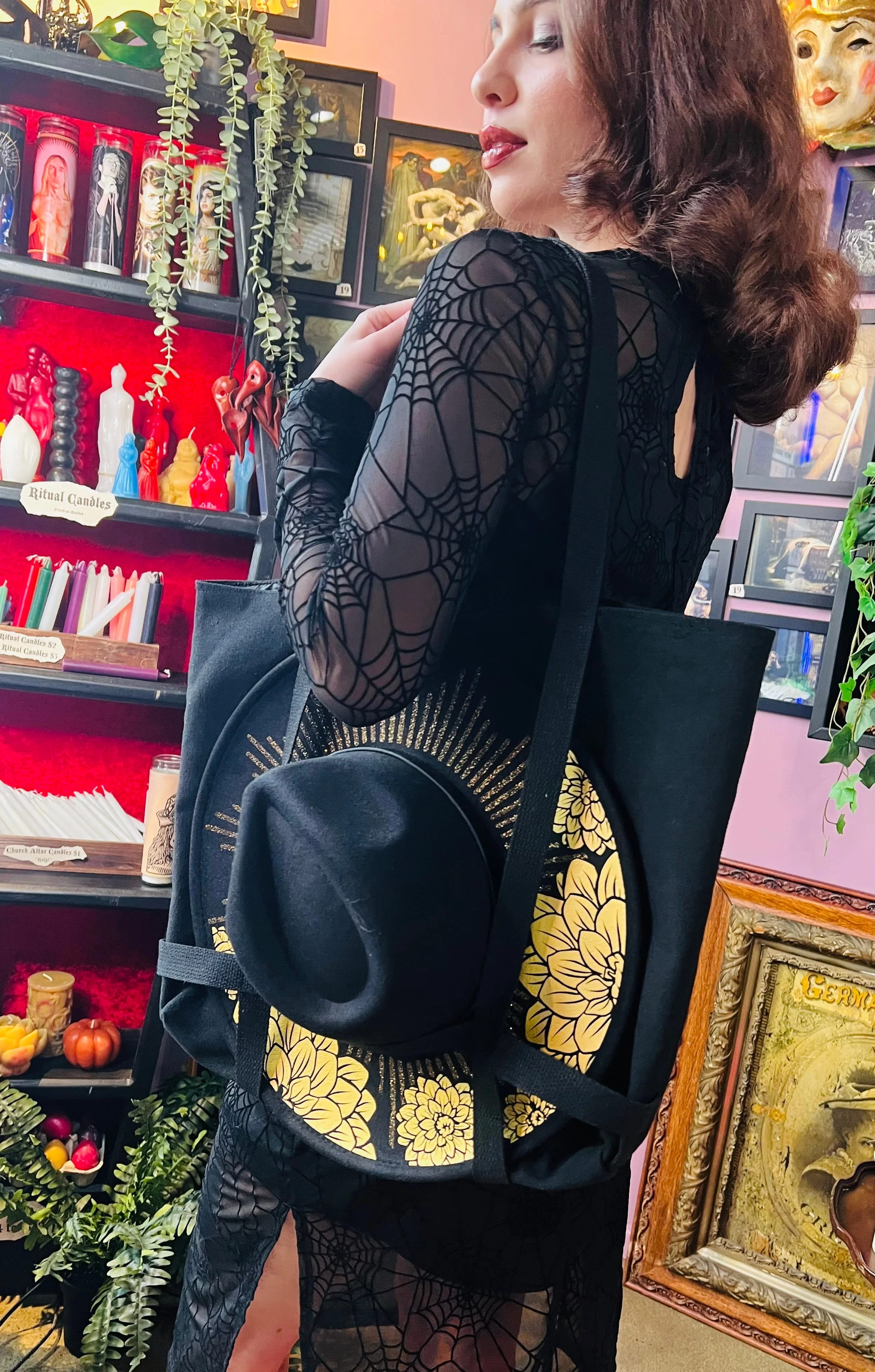 Brimmed Hat Bag - Large Heavy Duty Tote with Straps to Carry Your Favorite Hat! - Image 3