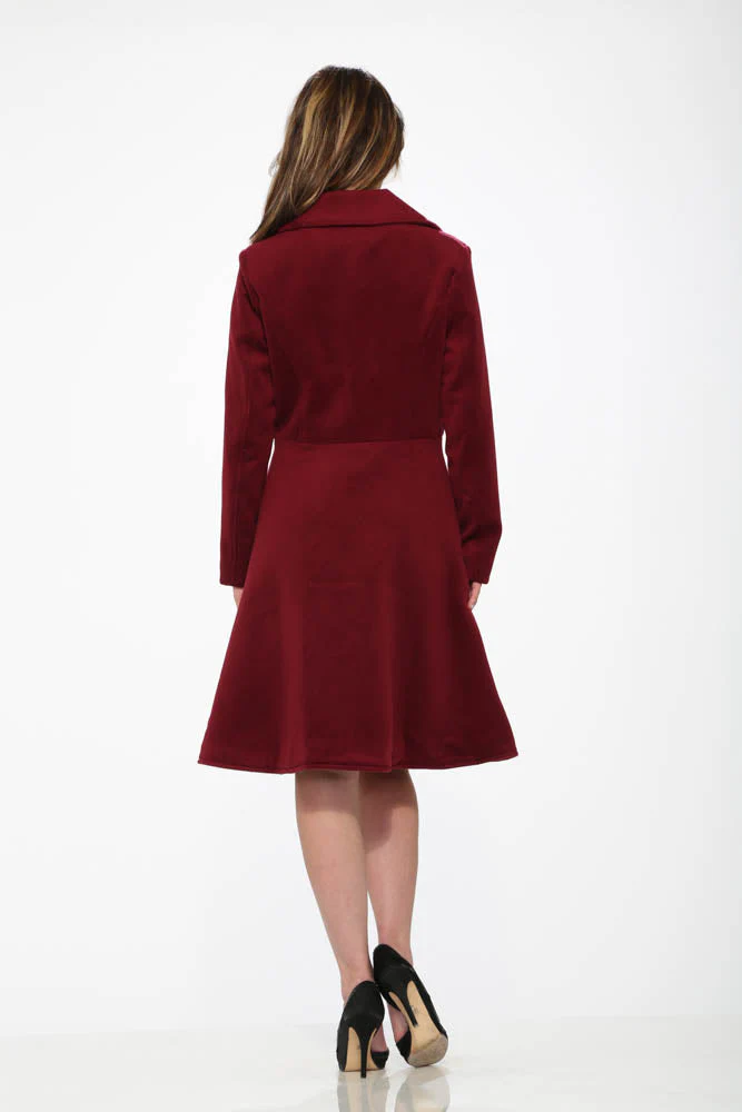 Katherine Coat in Burgundy - Image 3