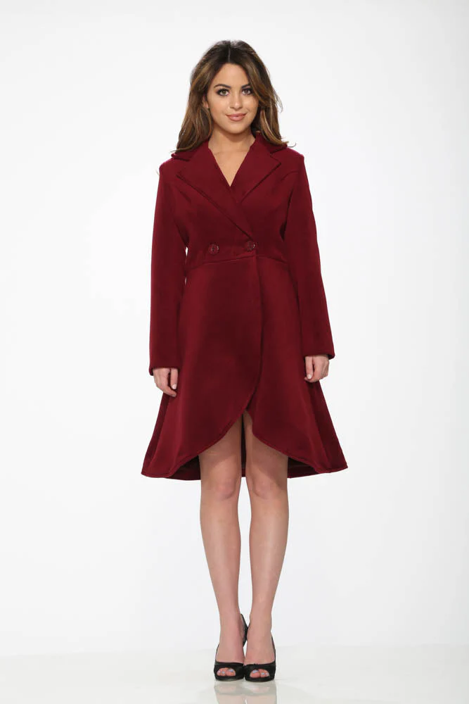 Katherine Coat in Burgundy - Image 5