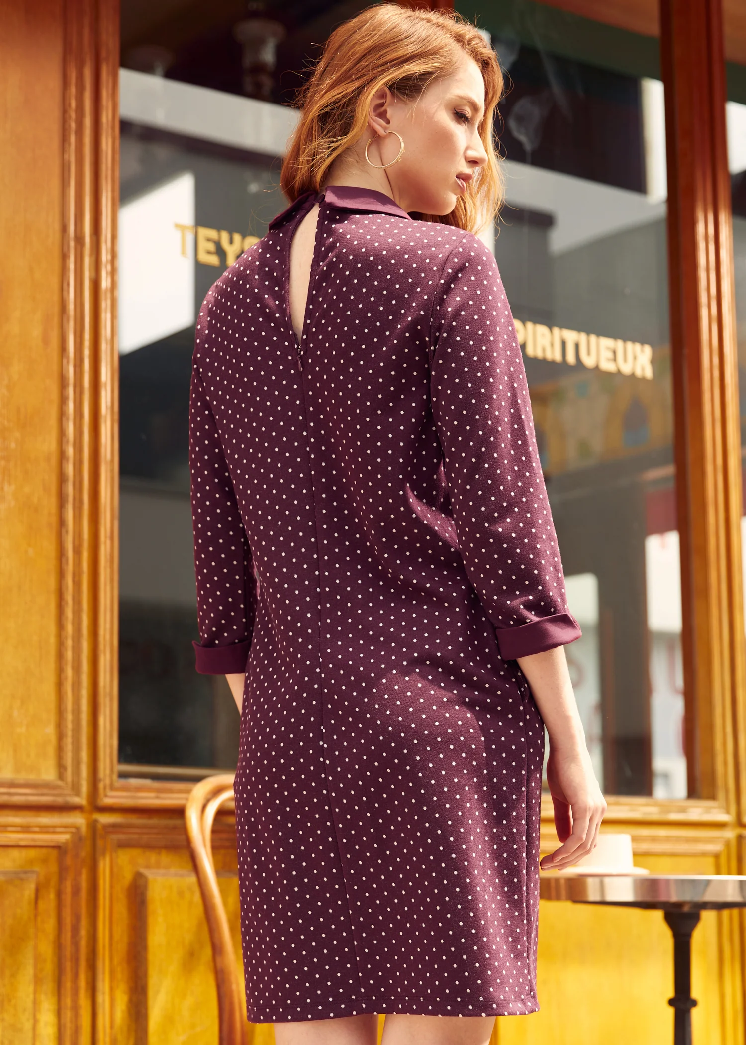 Burn After Reading Collared Shift Dress - Image 4