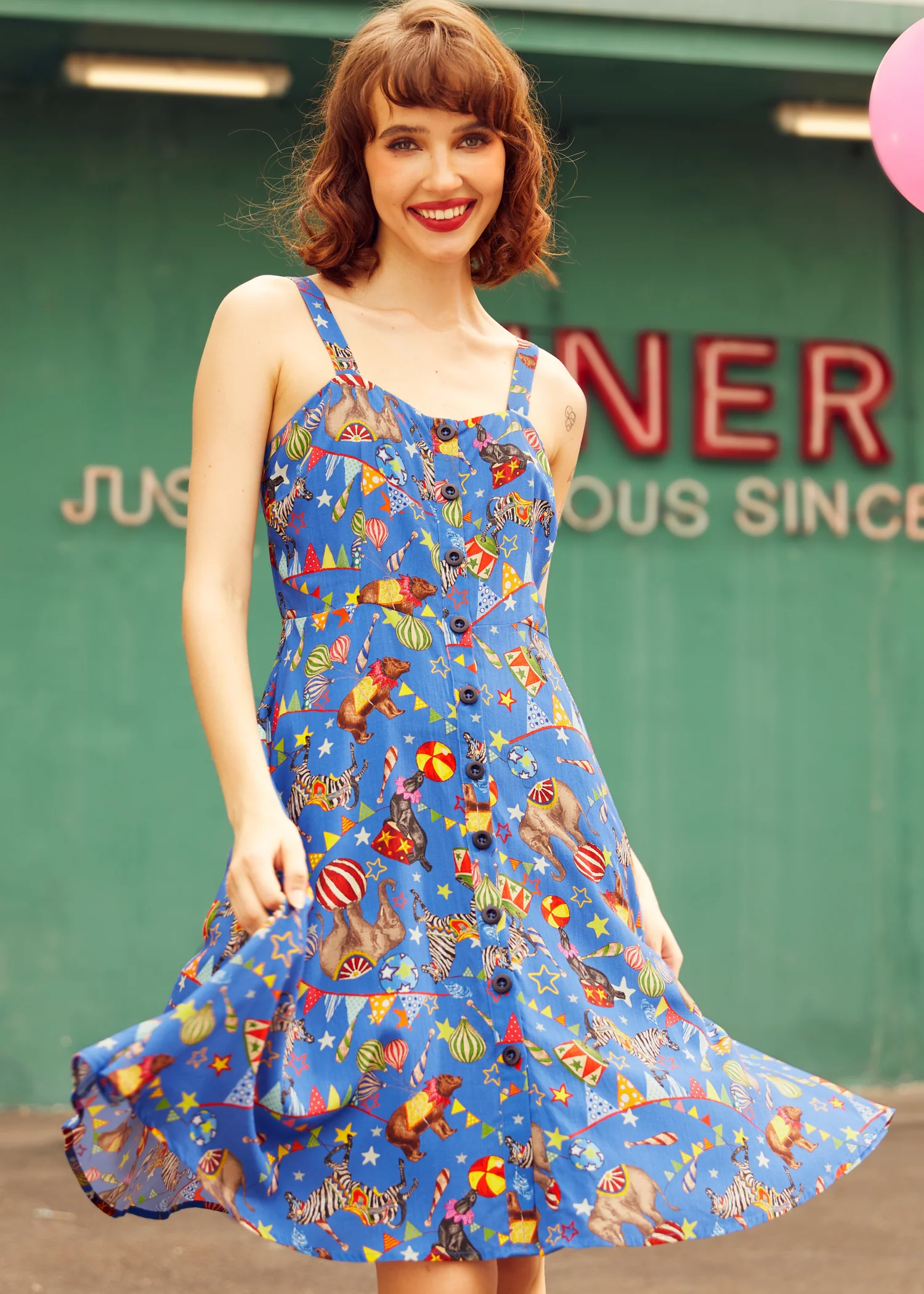 Sun-Kissed Stroll Fit & Flare Dress - Image 2
