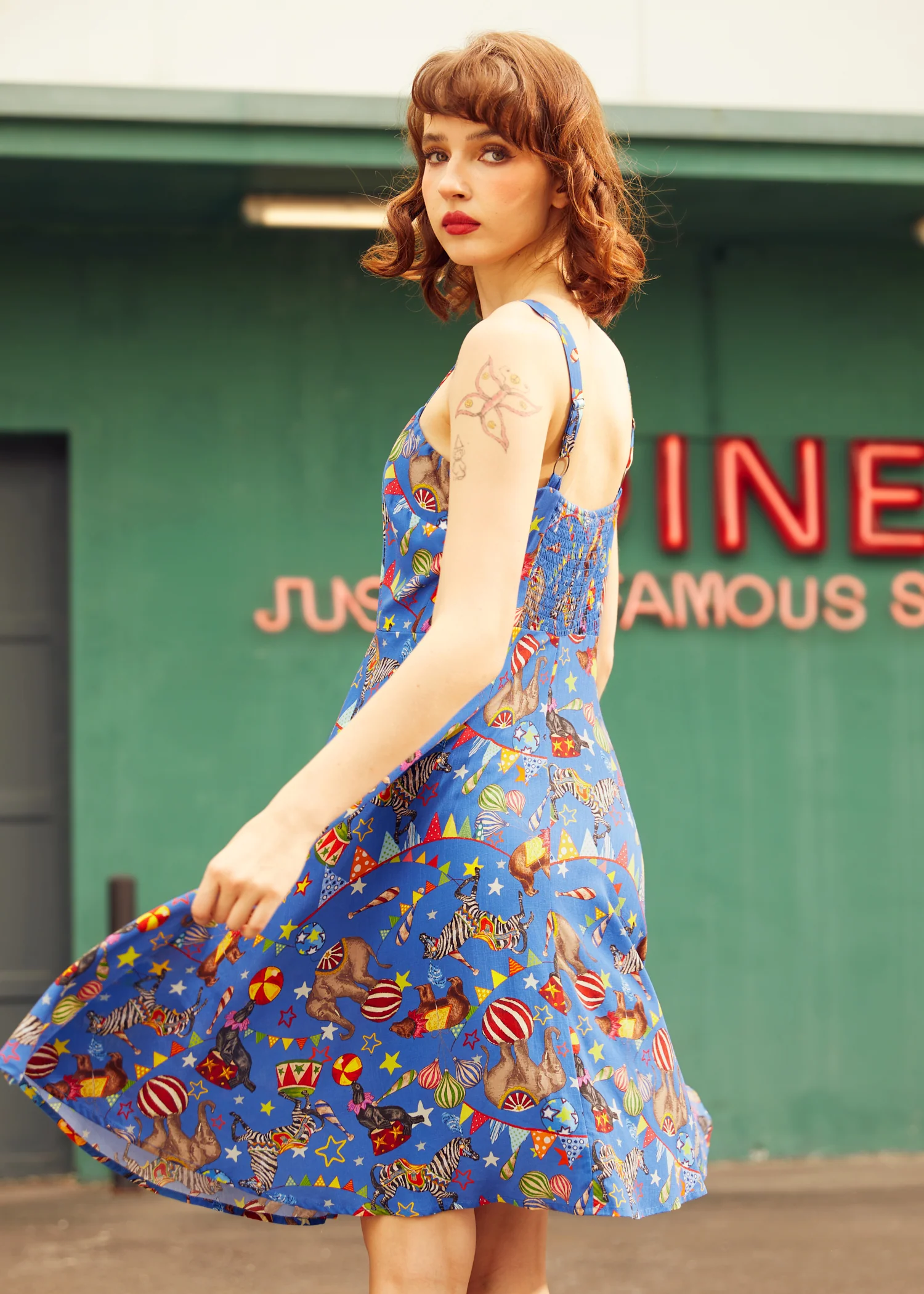 Sun-Kissed Stroll Fit & Flare Dress - Image 5
