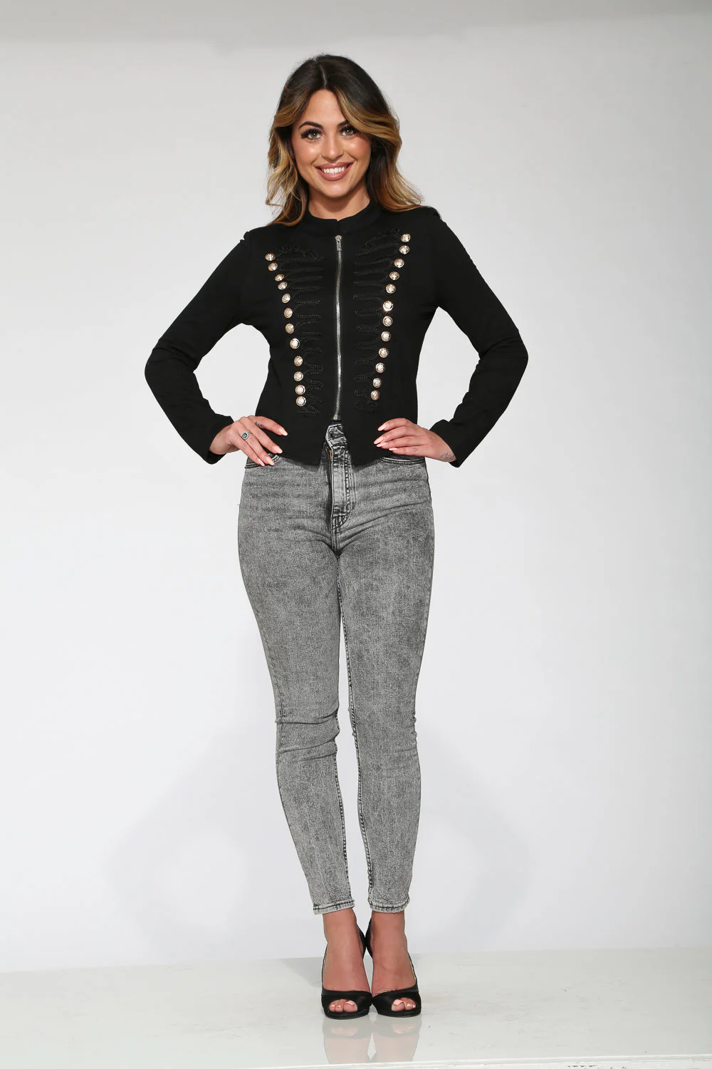 Black Military Jacket - Image 2