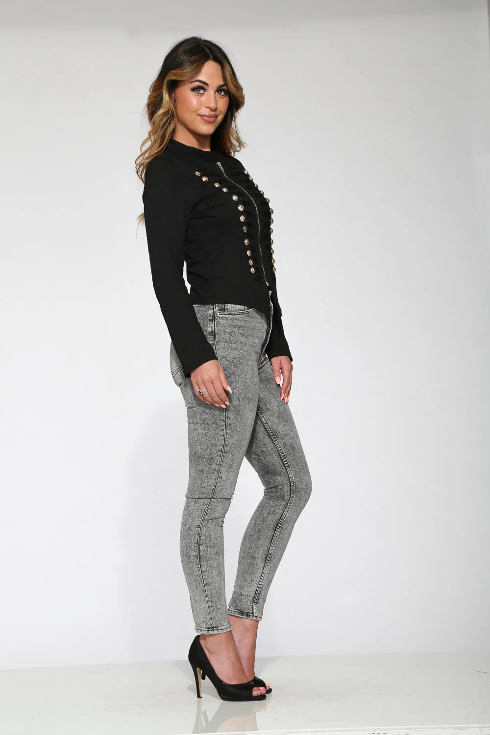 Black Military Jacket - Image 3