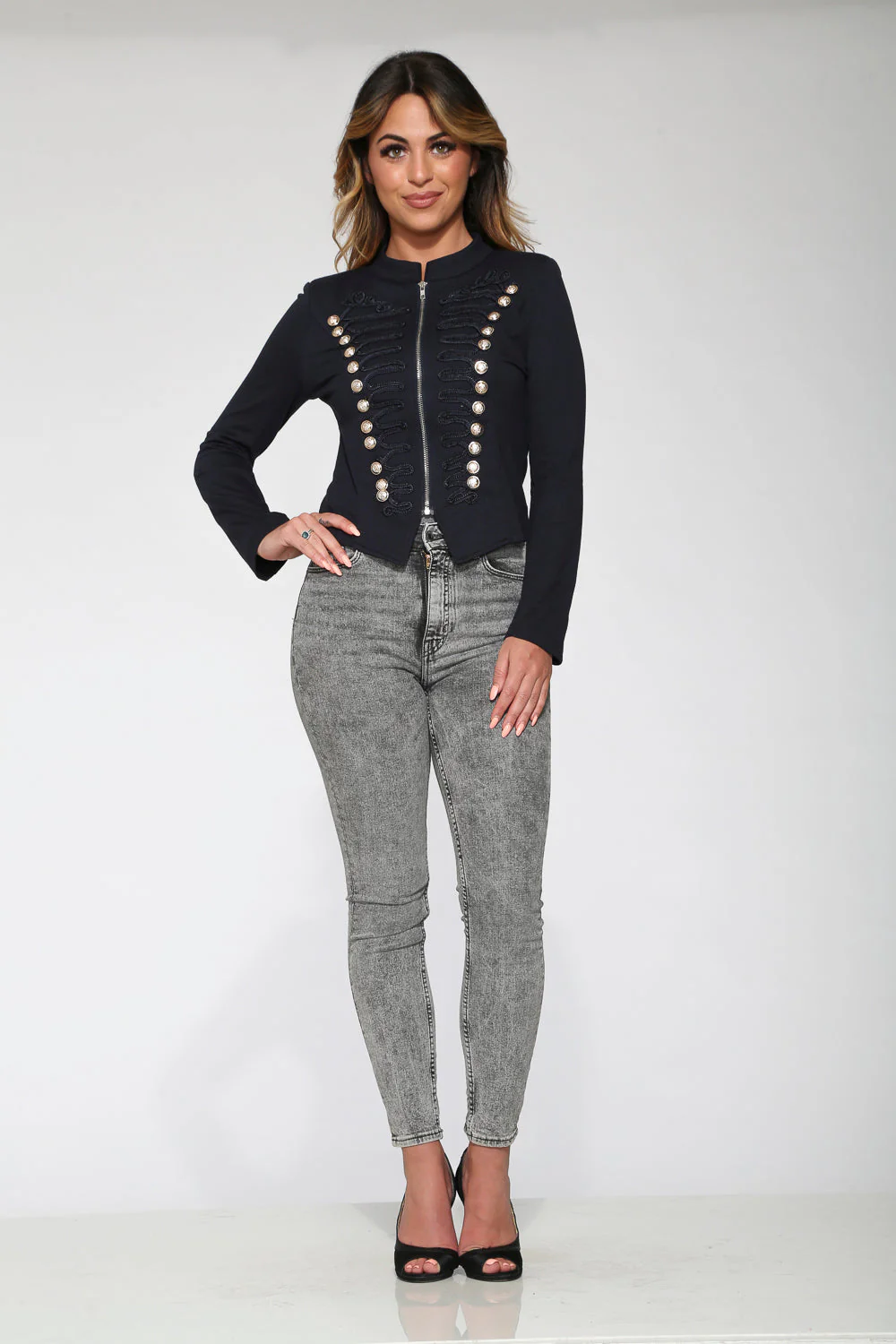 Navy Blue Military Jacket