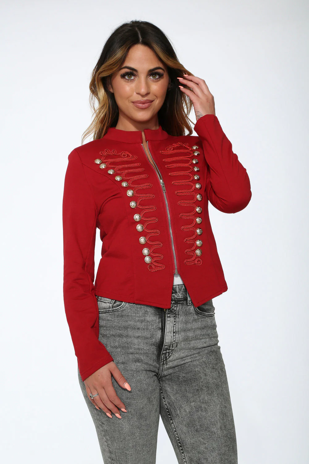 Red Military Jacket - Image 3