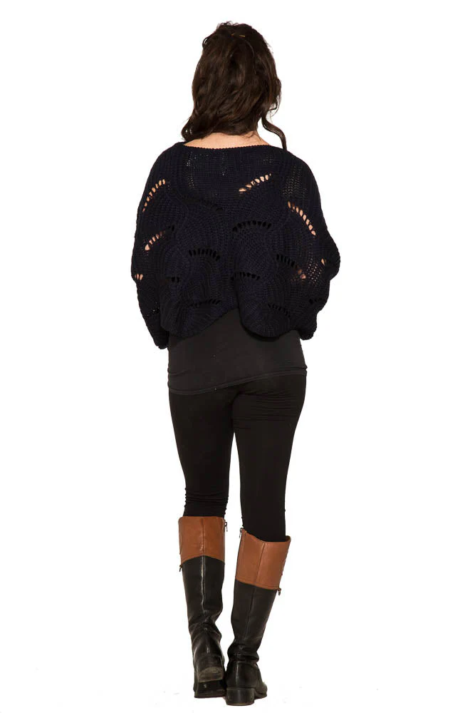 Cordelia Knitted Poncho Sweater - Image 3