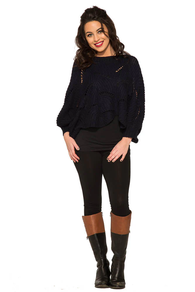 Cordelia Knitted Poncho Sweater - Image 6