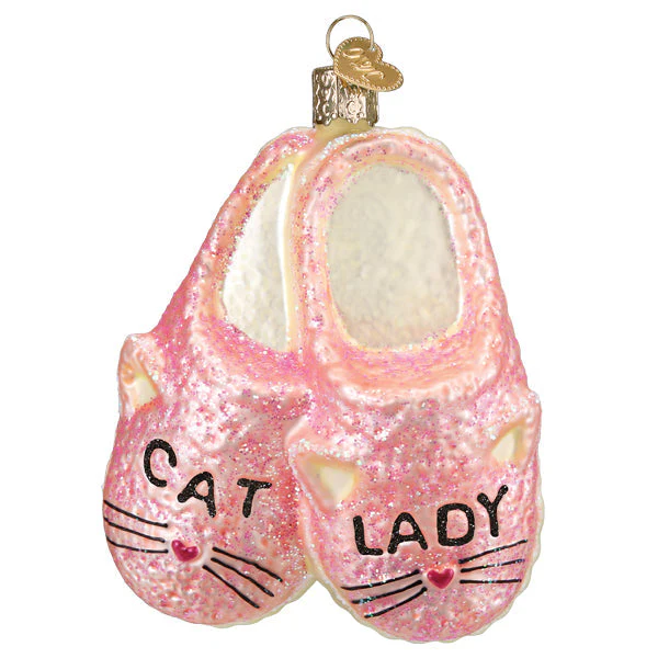 Cat Lady Slippers Ornament - Image 4