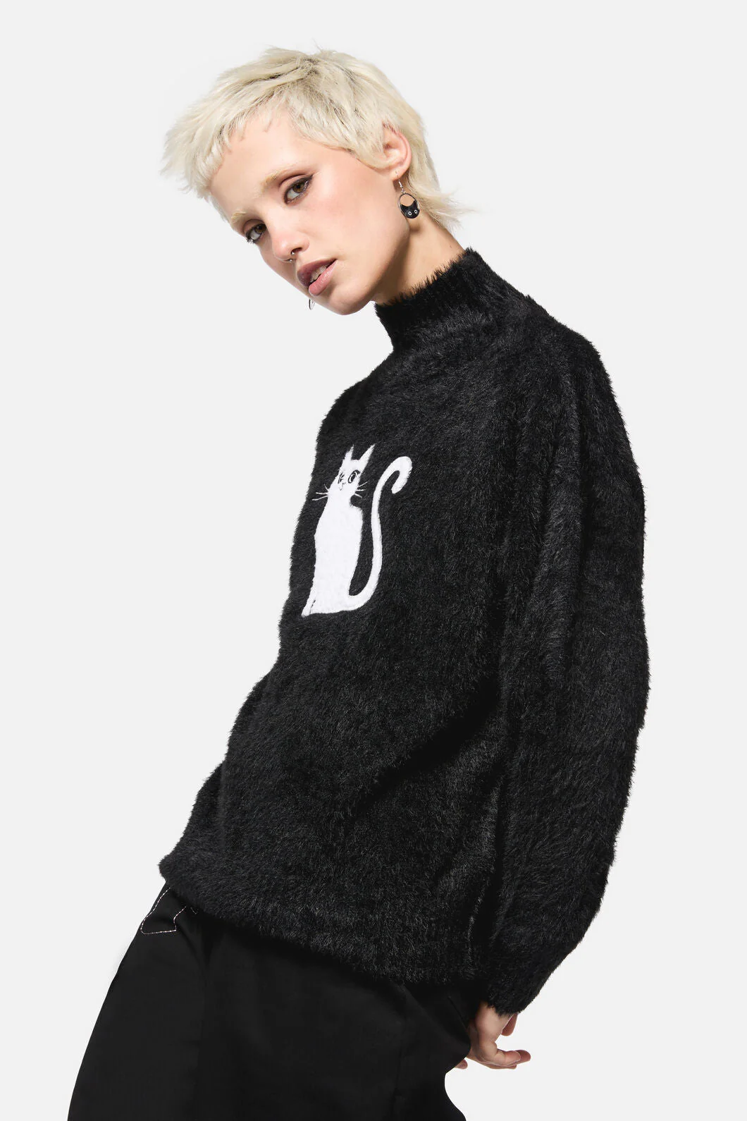 Catkins Boucle Knit Sweater - Image 3