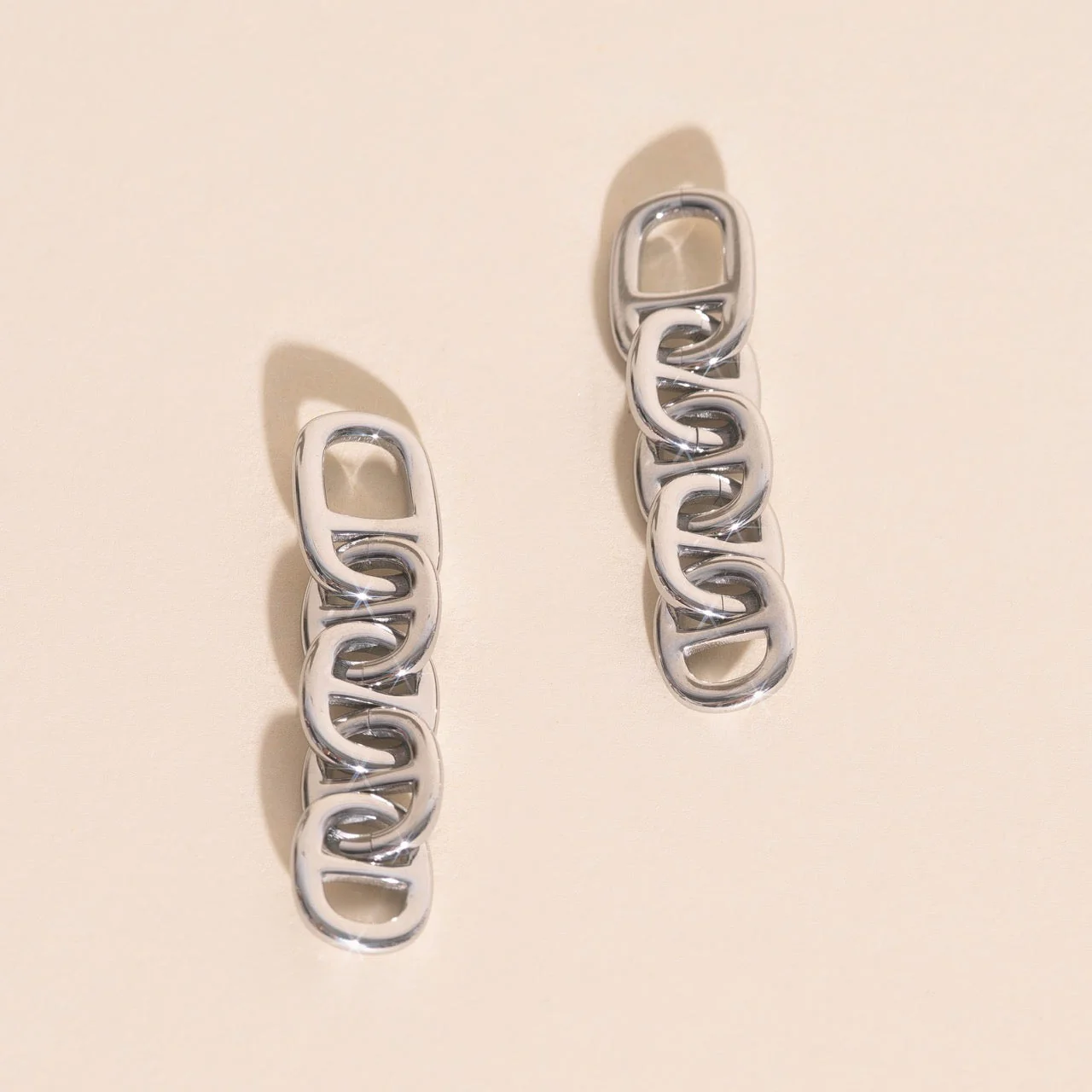 Chain Chunky Huggie Hoop Charms - Image 6