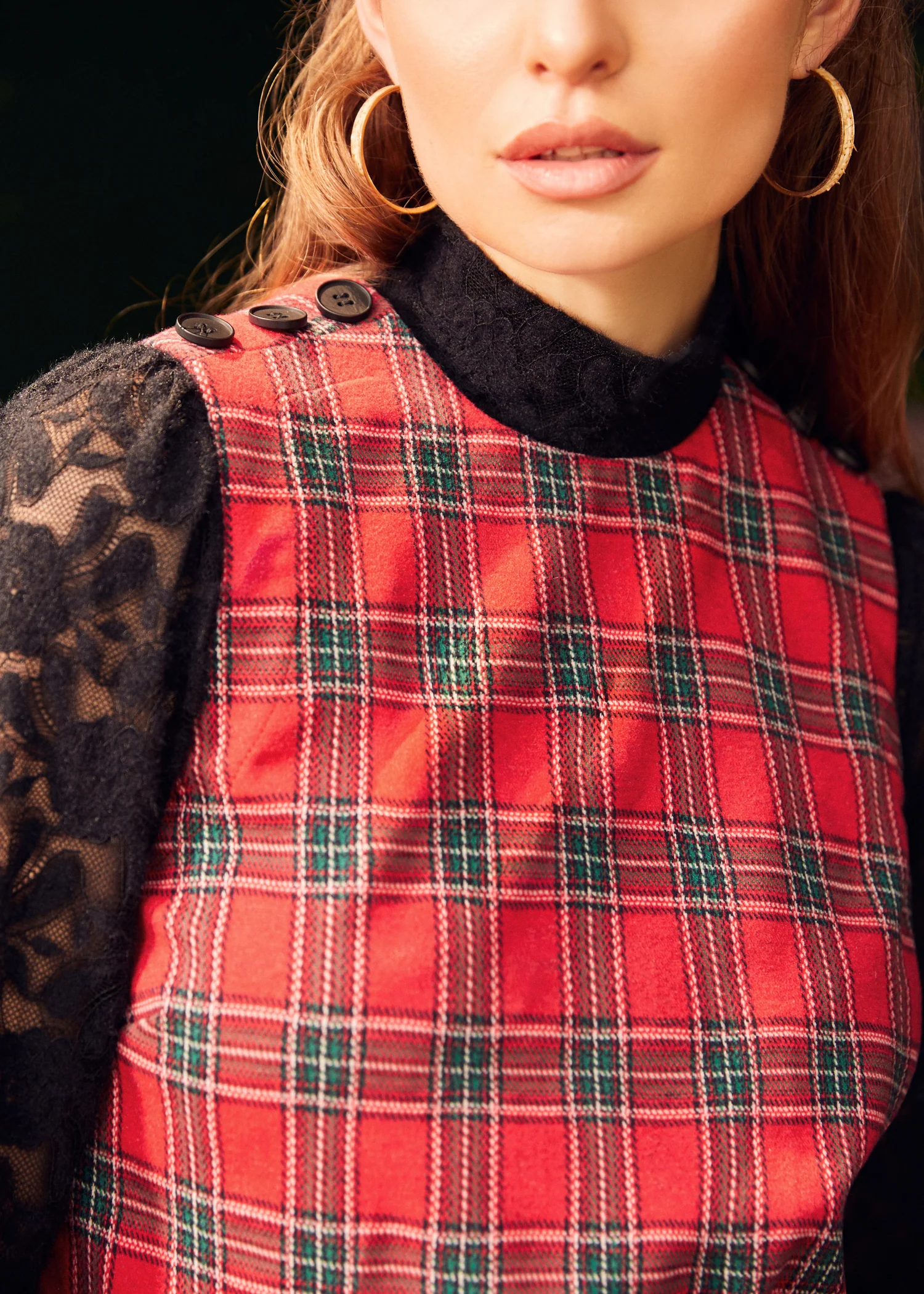 Checkered Charm A-Line Shift Dress - Image 7