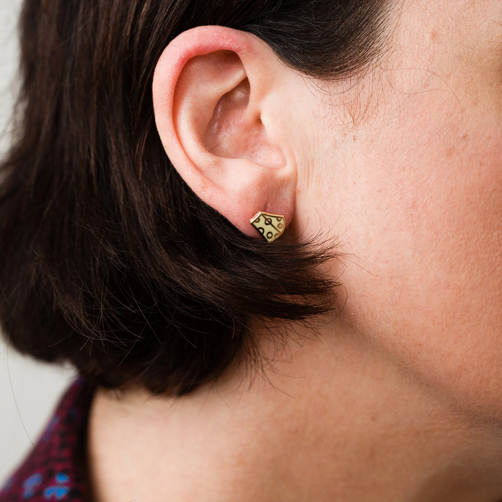 Cheese Stud Earrings - Image 4