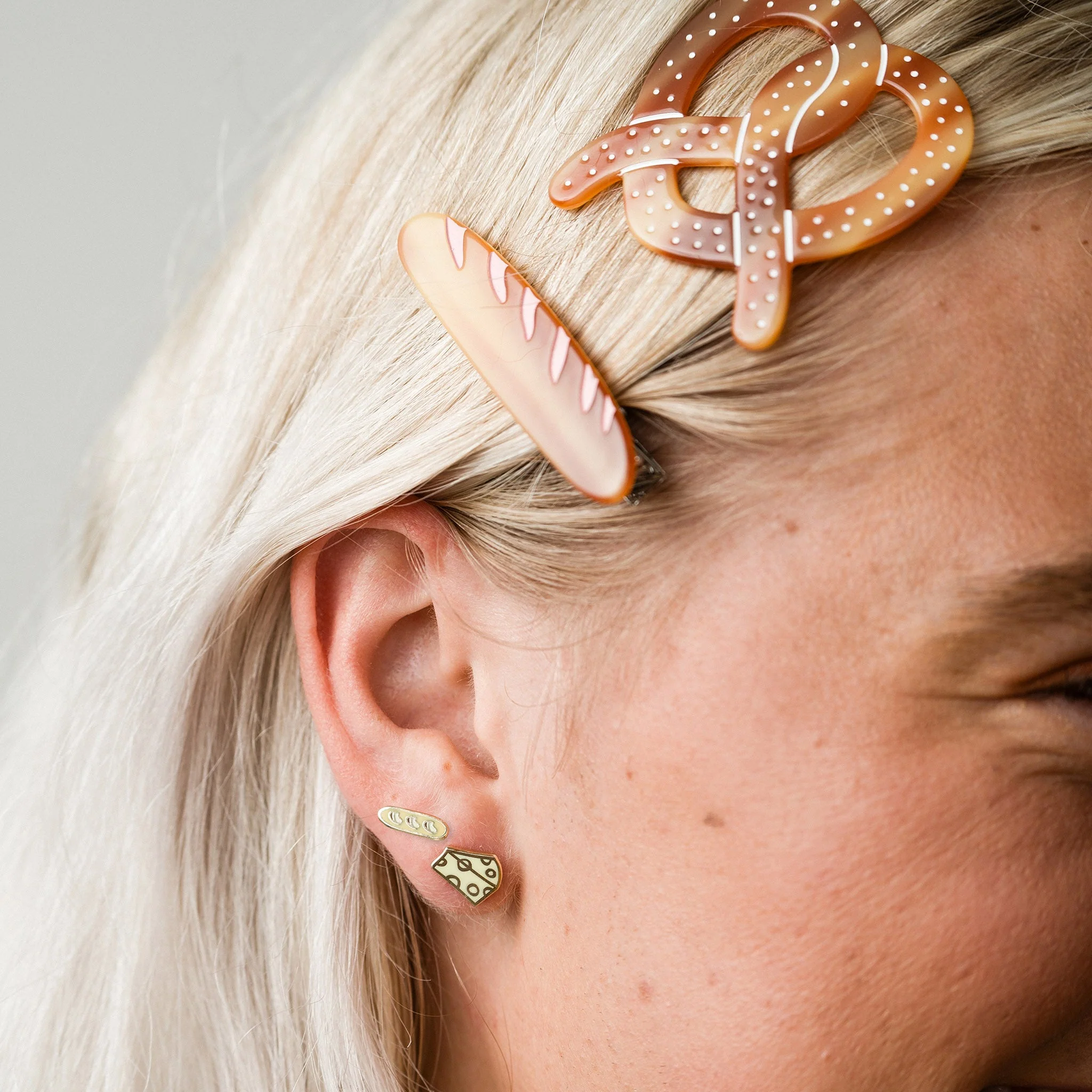 Cheese Stud Earrings - Image 5