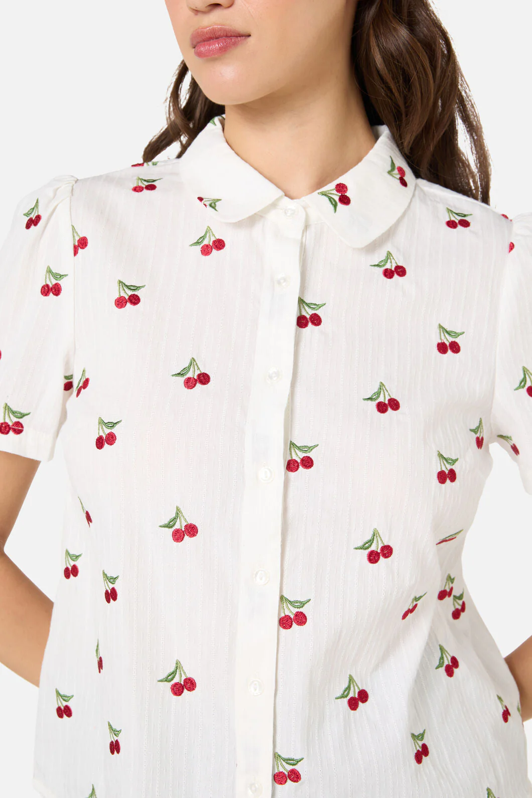 Cherry Ditsy Embroidered Blouse - Image 2