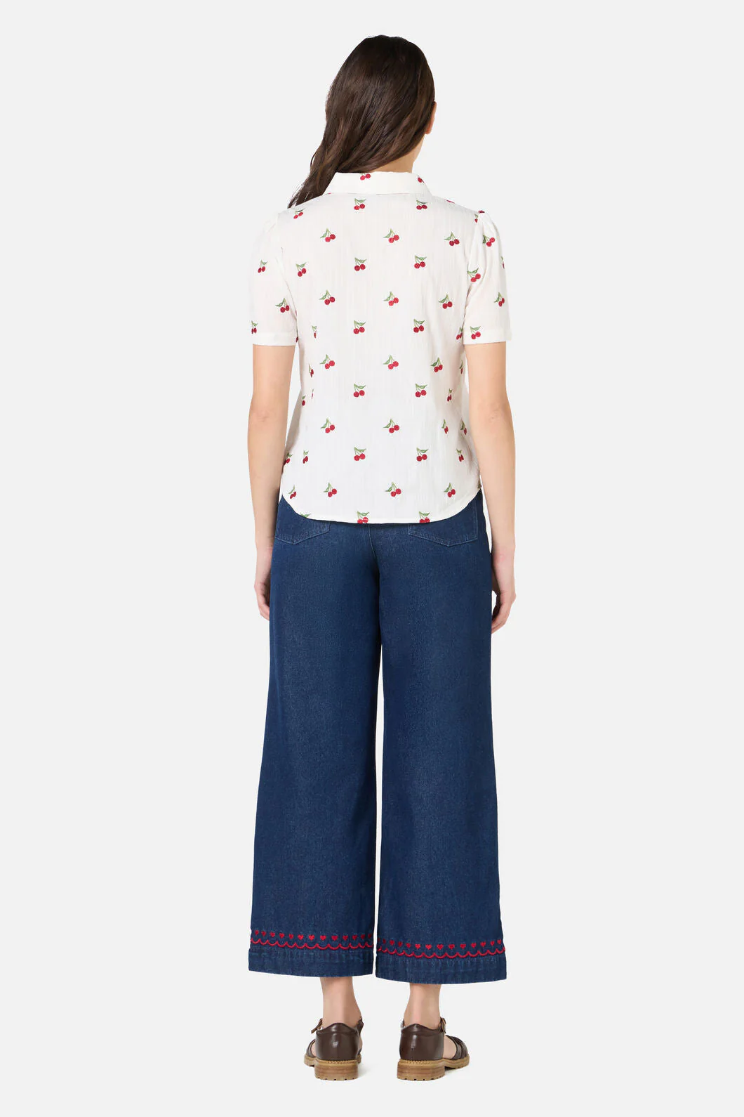 Cherry Ditsy Embroidered Blouse - Image 3
