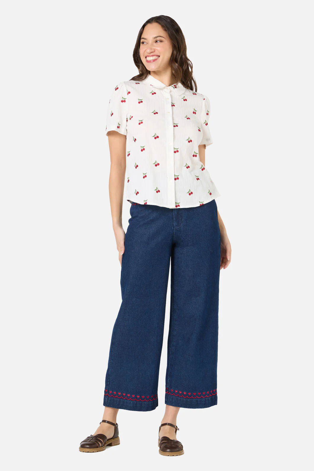 Cherry Ditsy Embroidered Blouse - Image 6