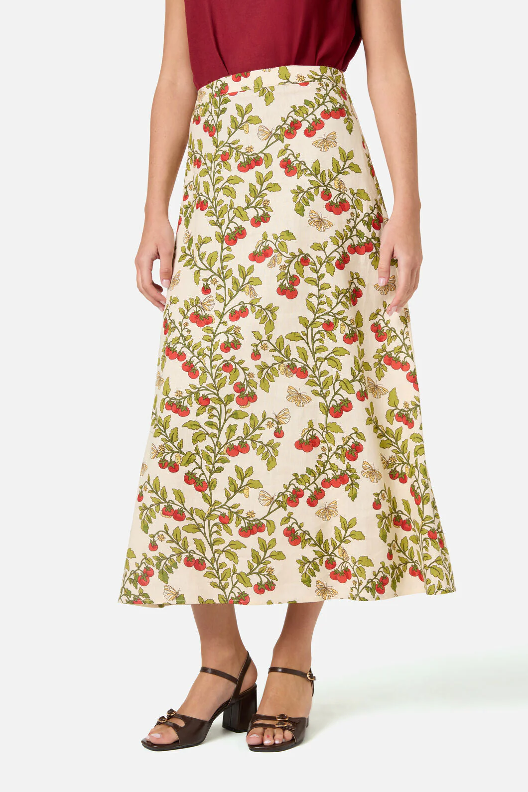 Cherry Tomatoes Midi Skirt - Image 3