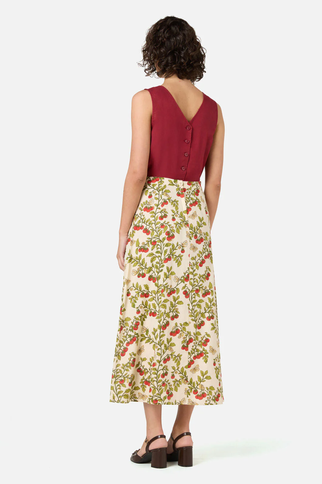 Cherry Tomatoes Midi Skirt - Image 5
