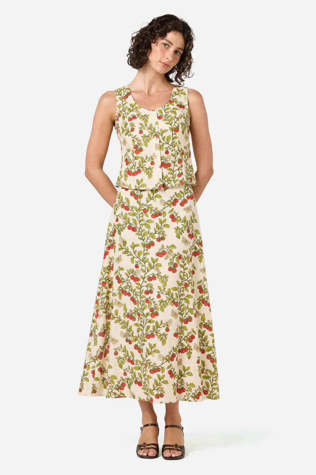 Cherry Tomatoes Midi Skirt - Image 6