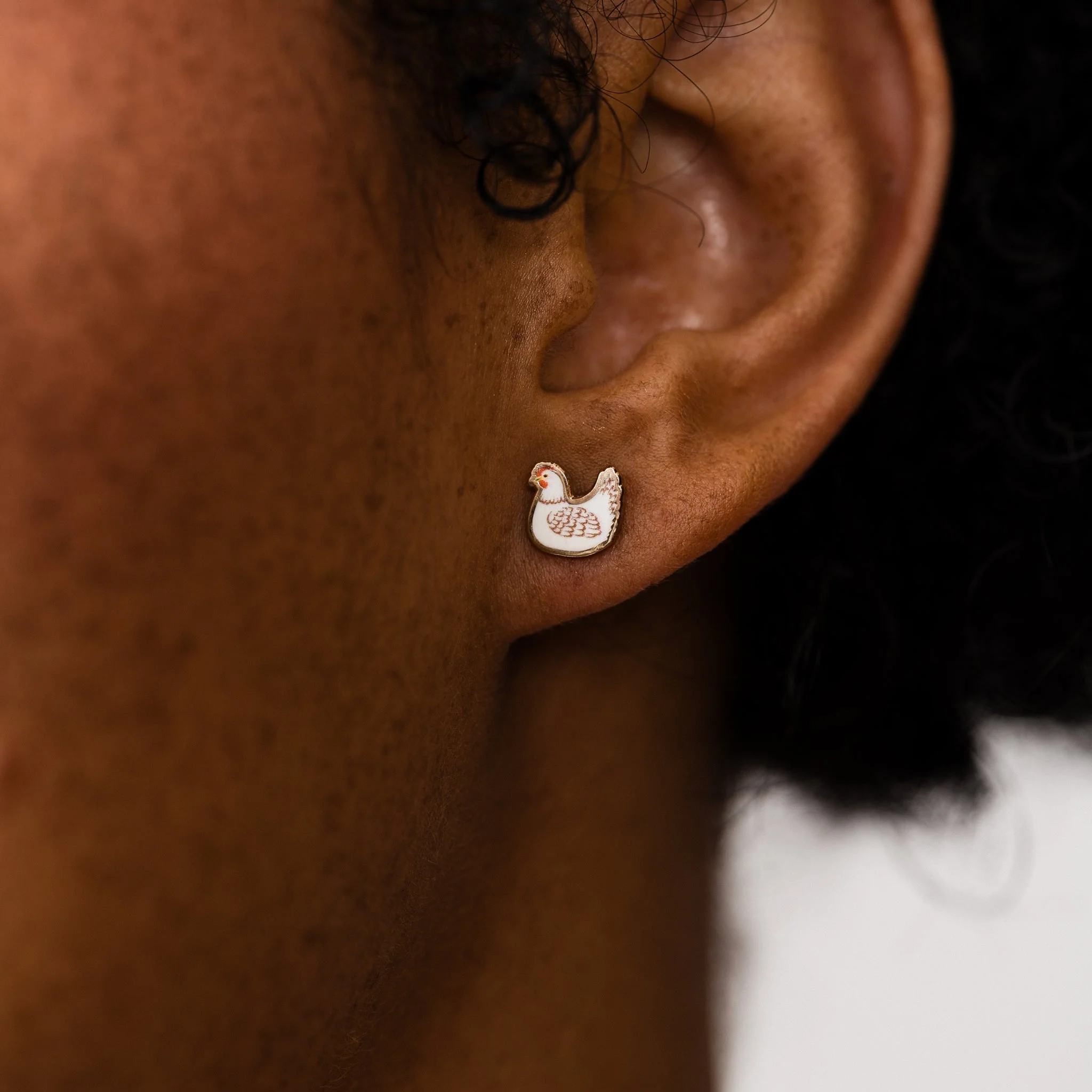 Chicken Stud Earrings - Image 2