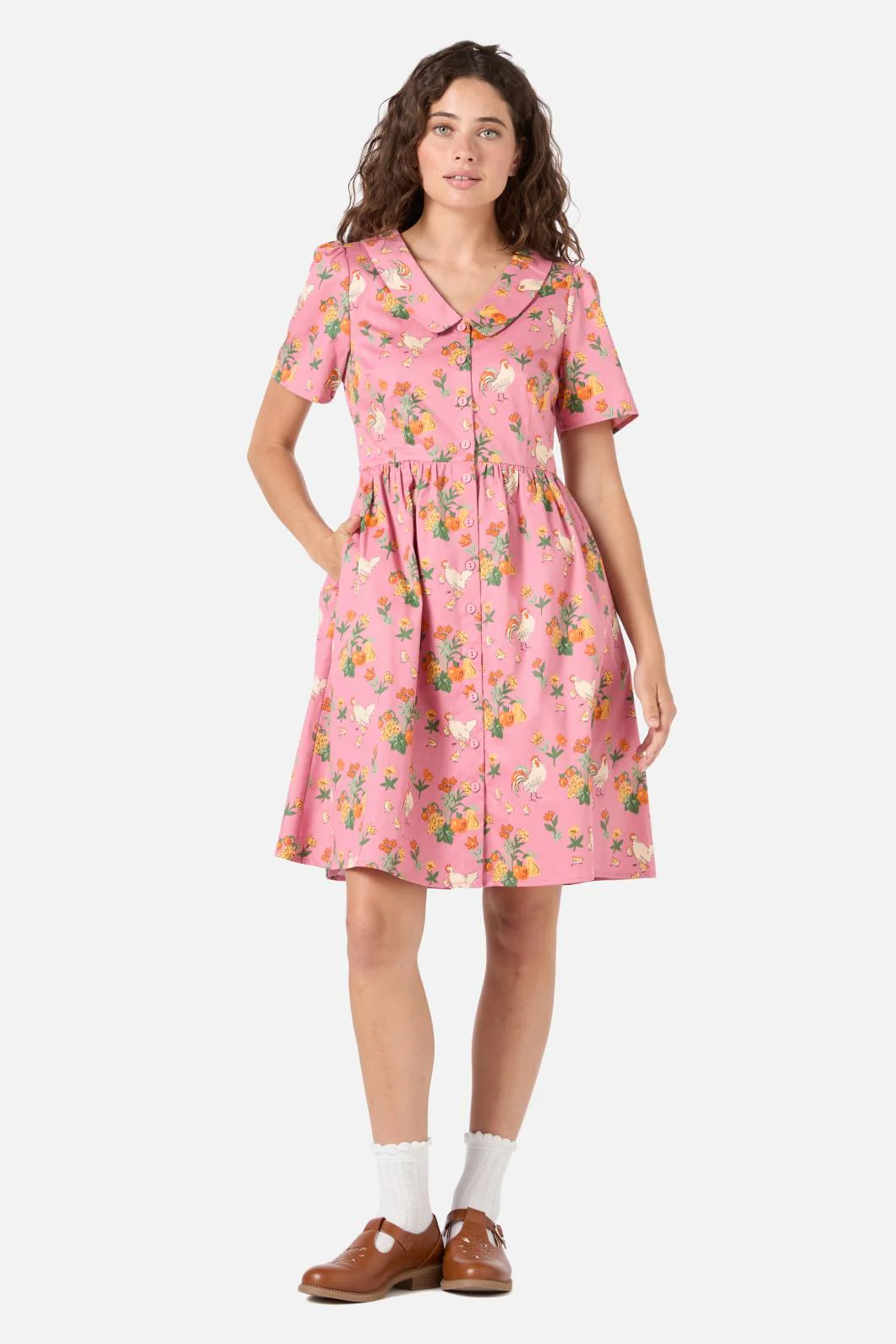 Chickens Mini Shirt Dress - Image 4