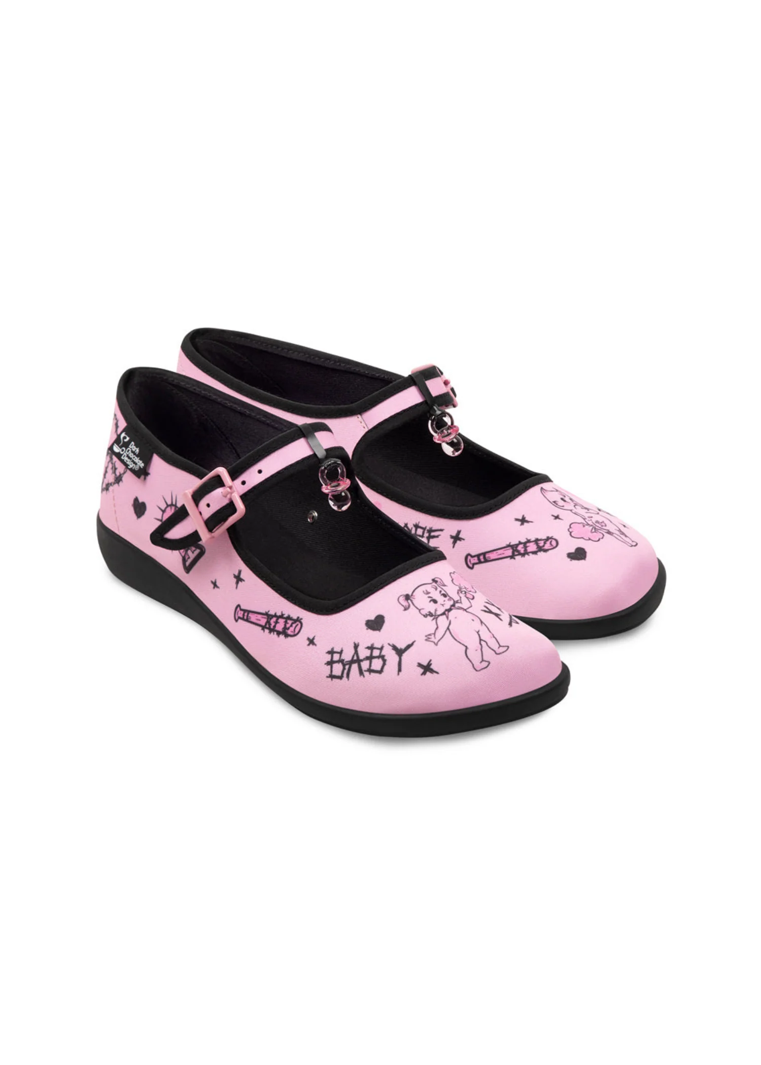 ChocolaticasĀ® Baby Riot Women's Mary Jane Flat